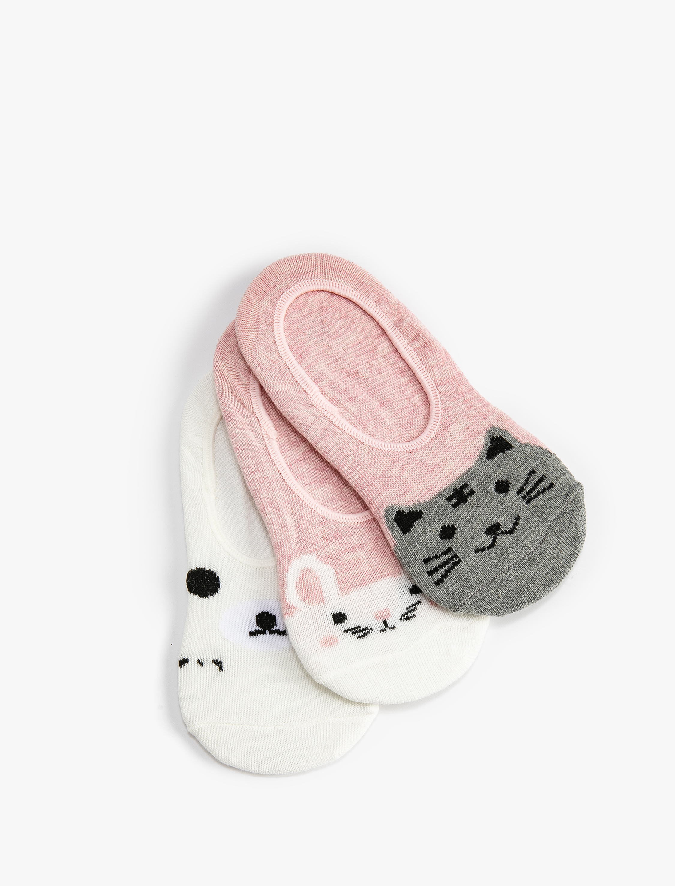 Kız Çocuk 3'lü Patik Çorap Paketi Pamuk Karışımlı
