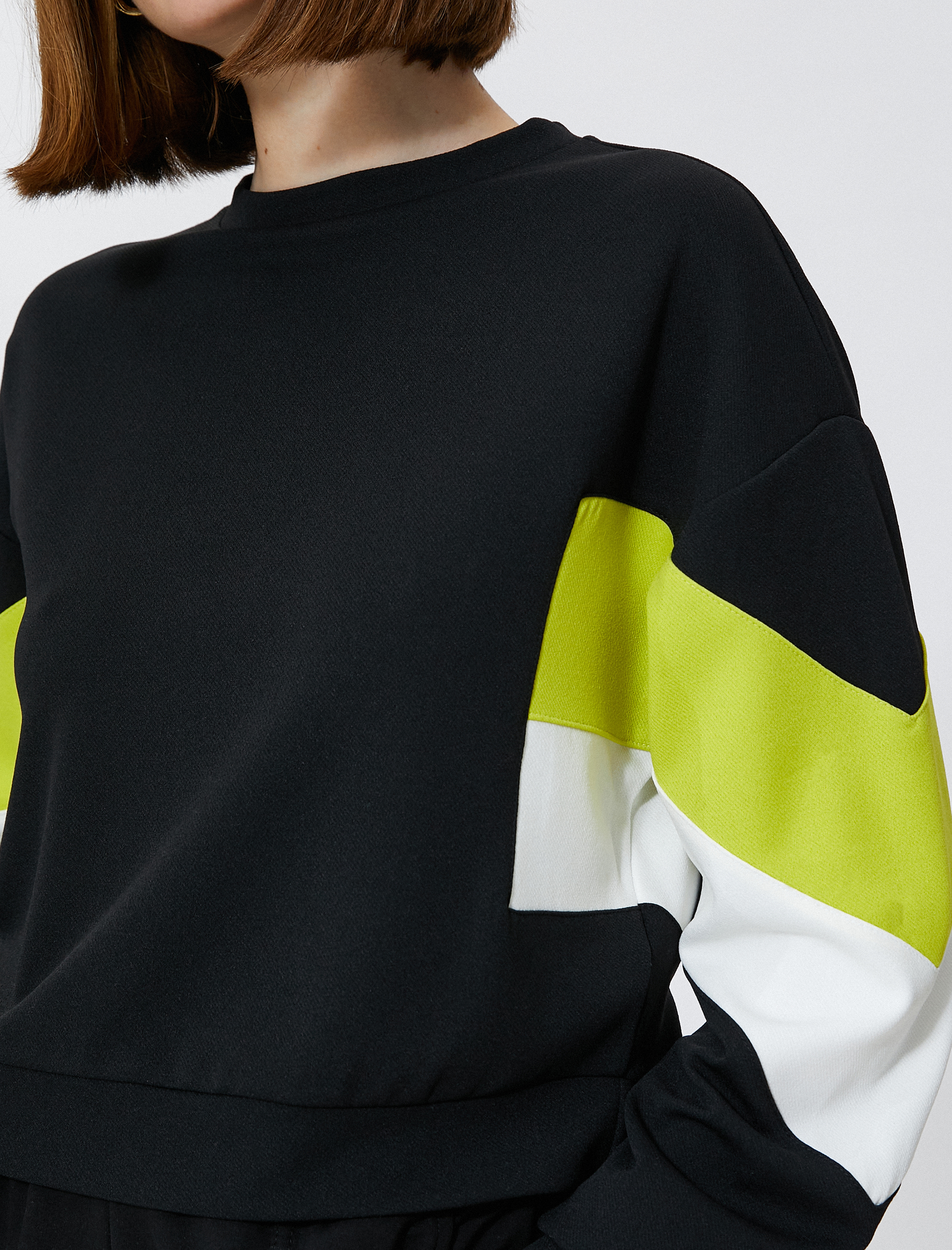   Çizgi Detaylı Sweatshirt Relax Fit