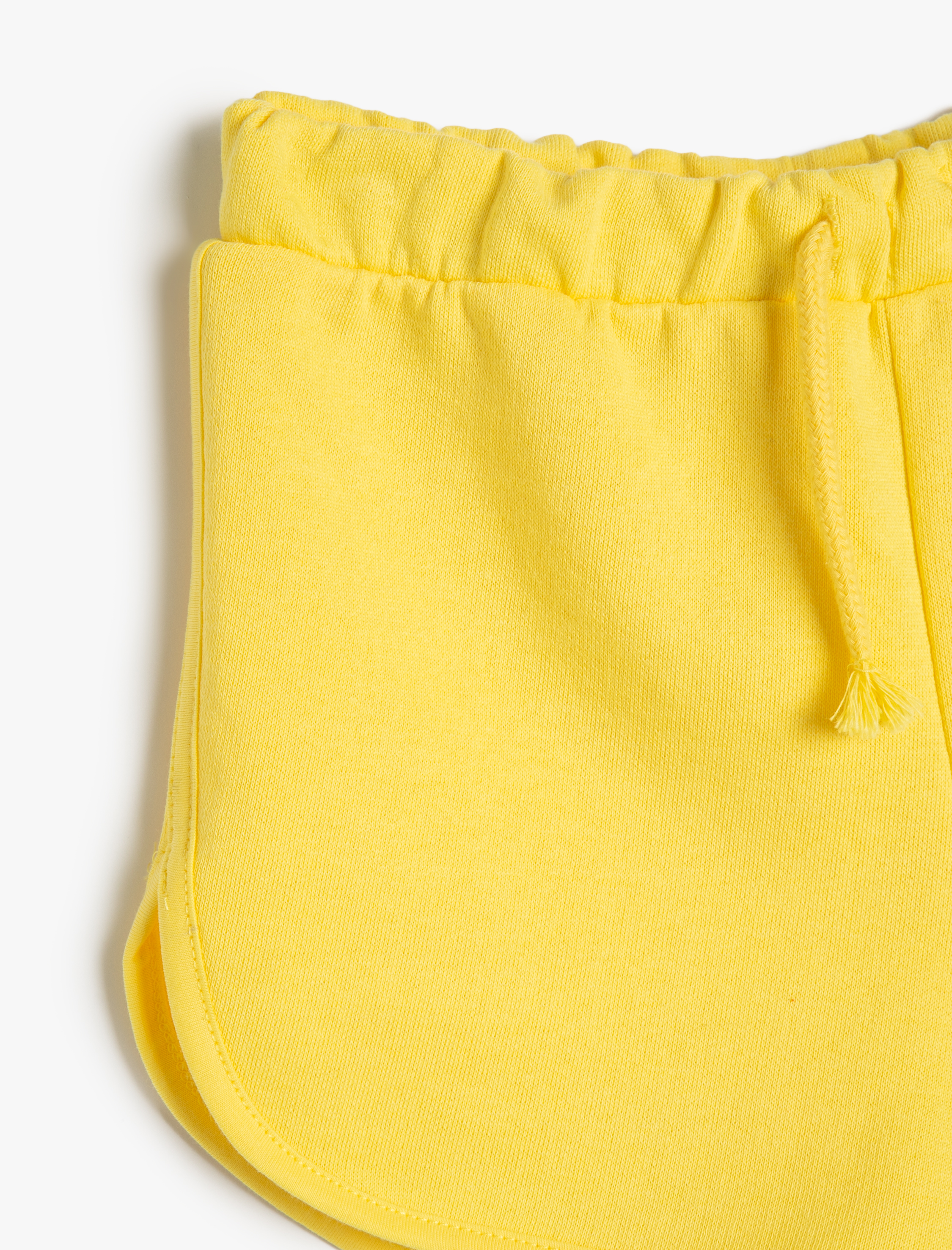  Kız Çocuk Şort Basic Beli Bağlamalı Cepli Pamuklu