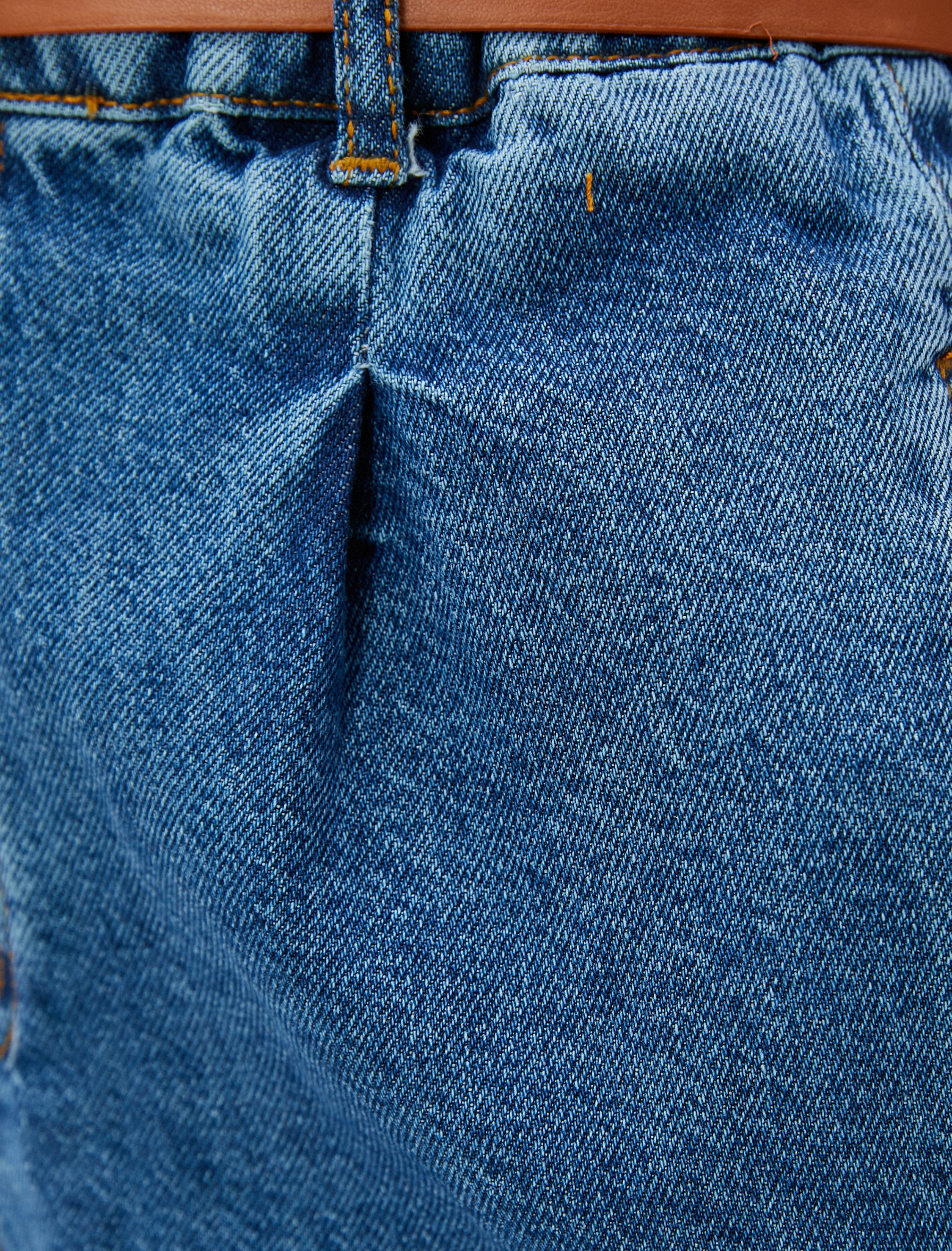   Yüksek Bel Kot Şort Kemerli Cepli Pamuklu