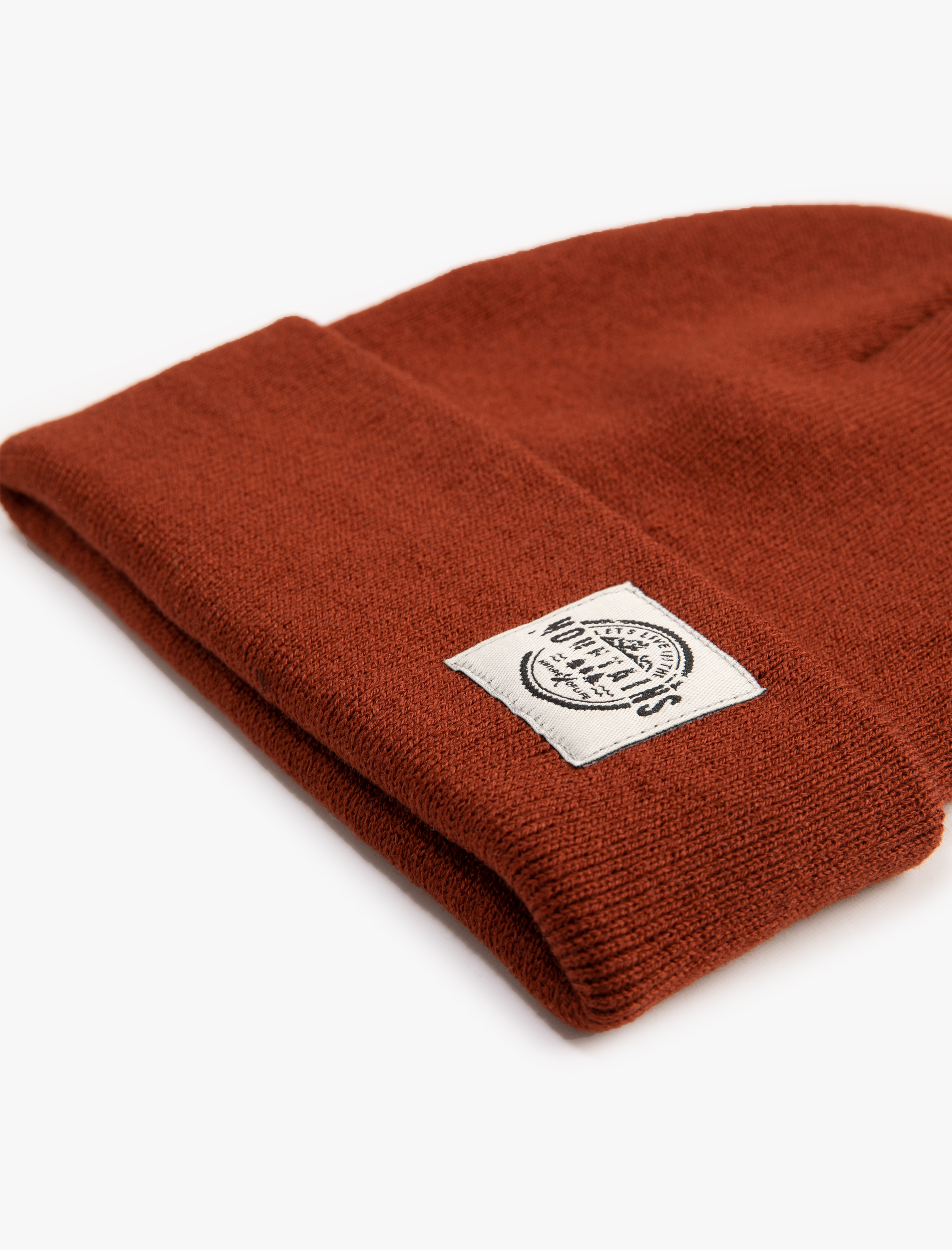  Erkek Basic Bere Manzara Etiket Baskılı Katlama Detaylı