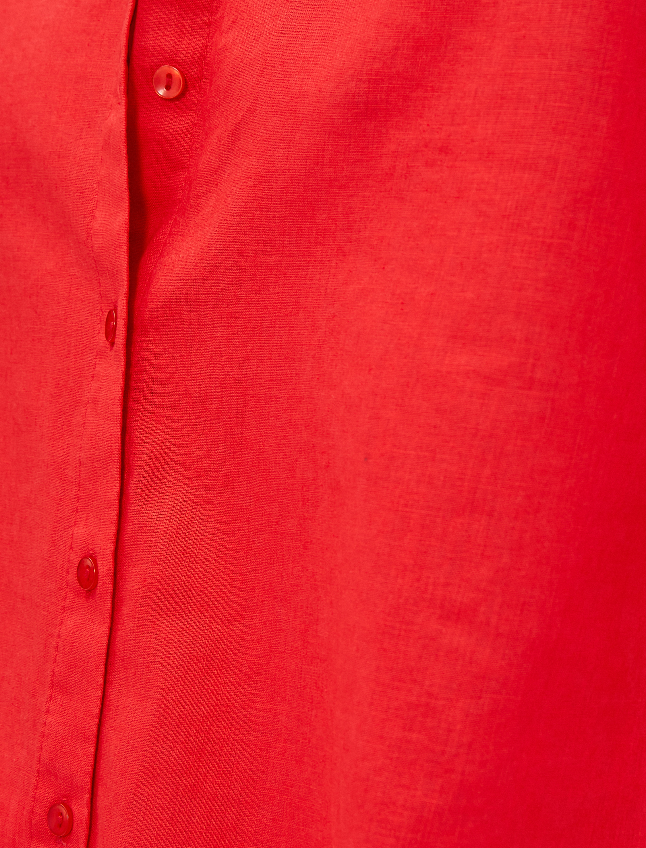   Keten Gömlek Oversize Uzun Kollu