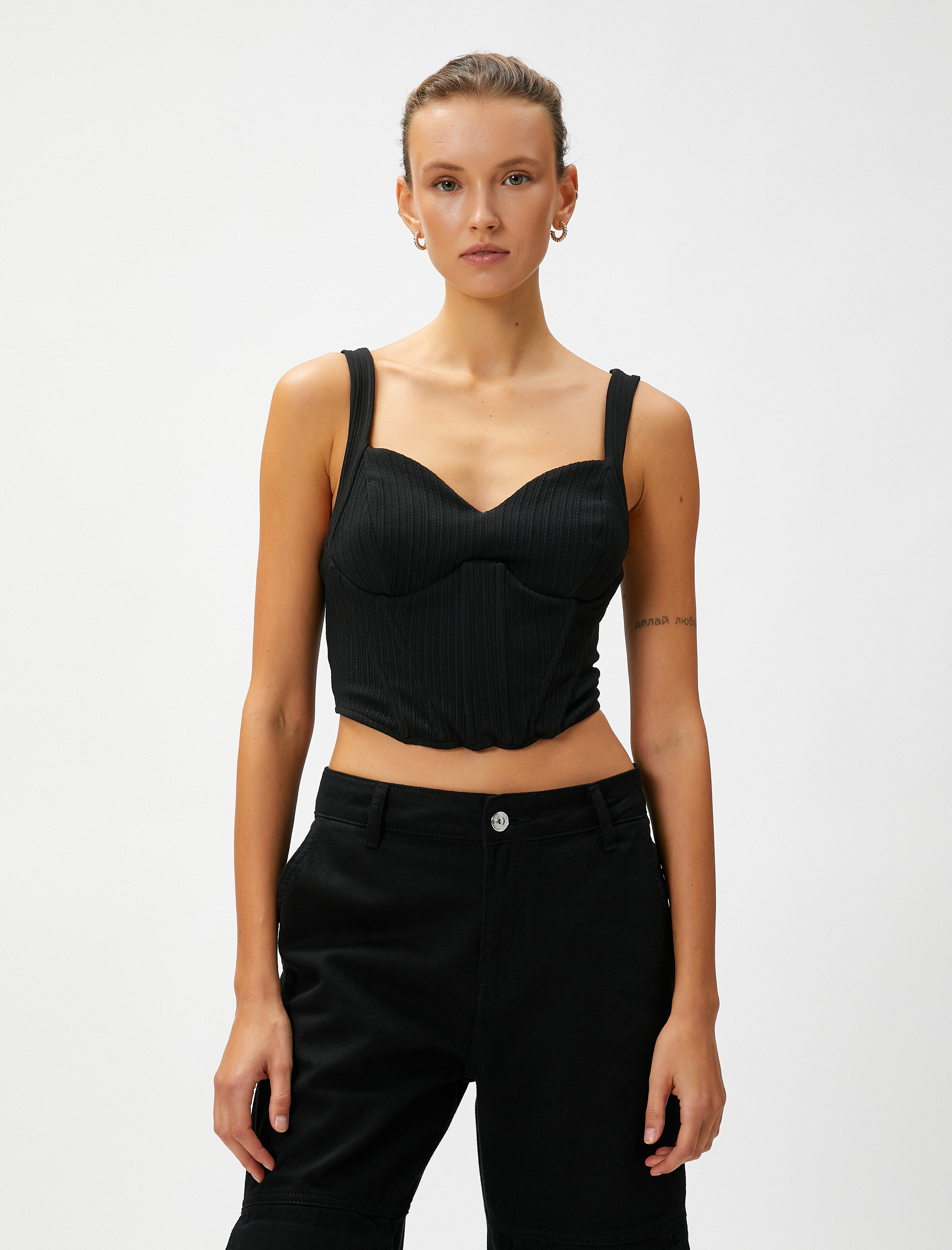   Korse Büstiyer Cuplı Askılı