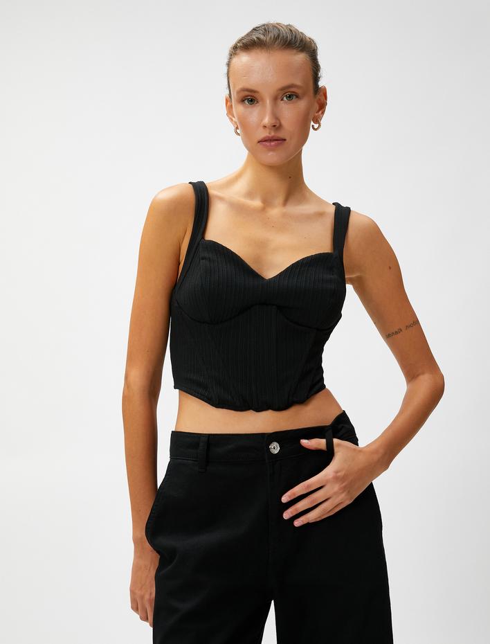  Korse Büstiyer Cuplı Askılı