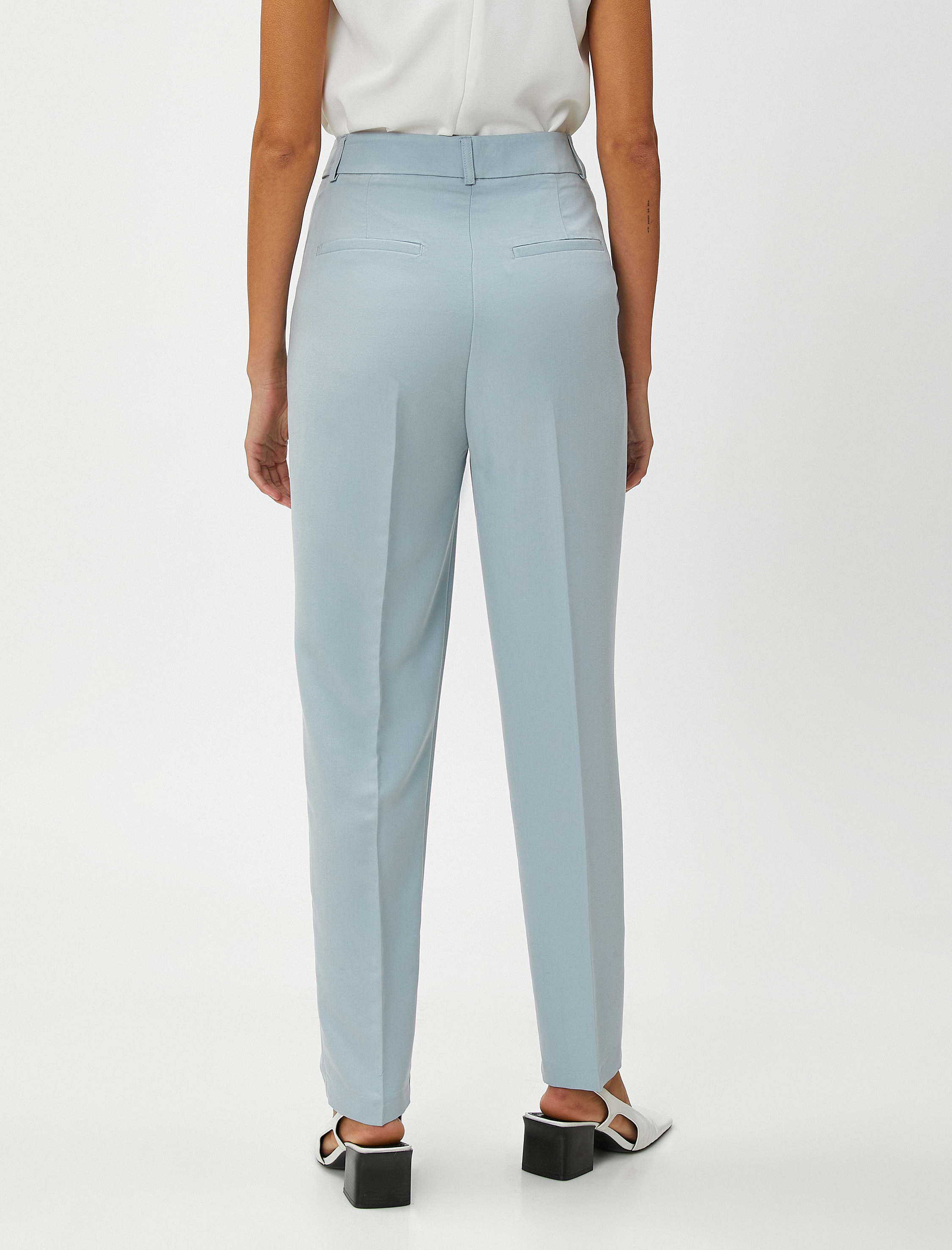   Cigarette Pantolon Cepli Pileli Modal Karışımlı