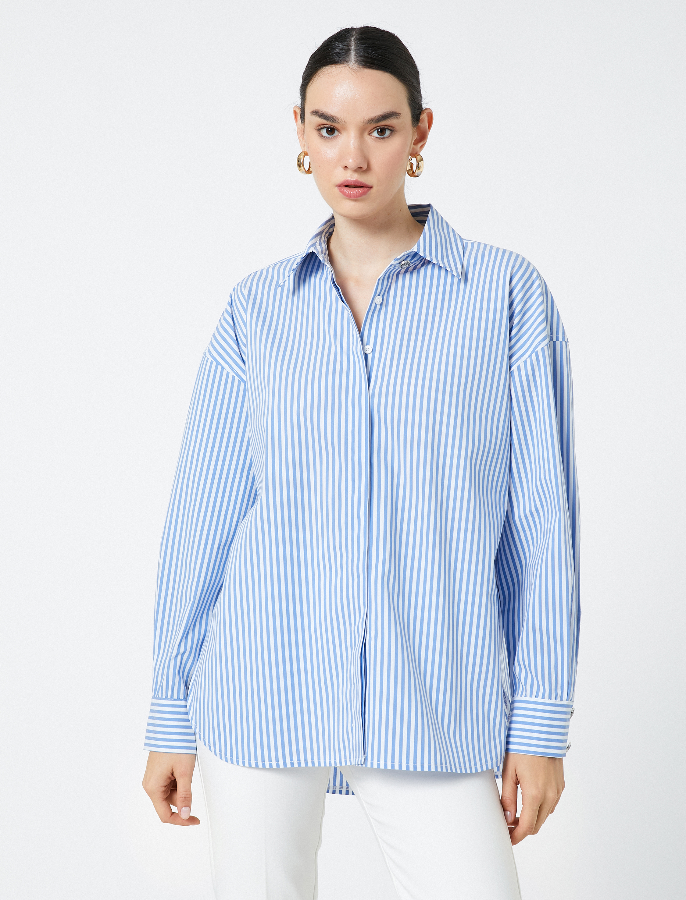   Oversize Gömlek Uzun Kollu