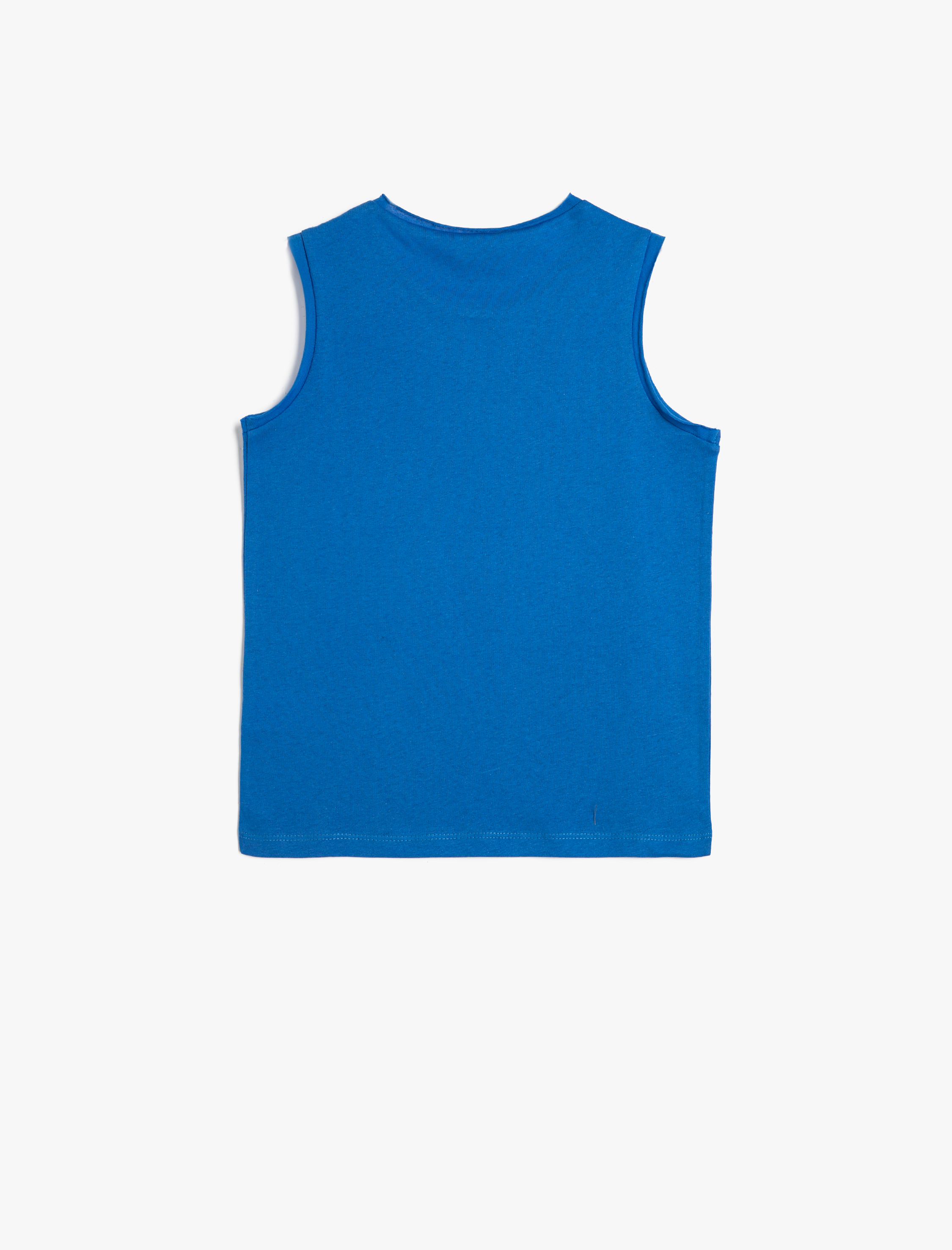 Erkek Çocuk Atlet Dinozor Baskılı Kolsuz Bisiklet Yaka Pamuklu