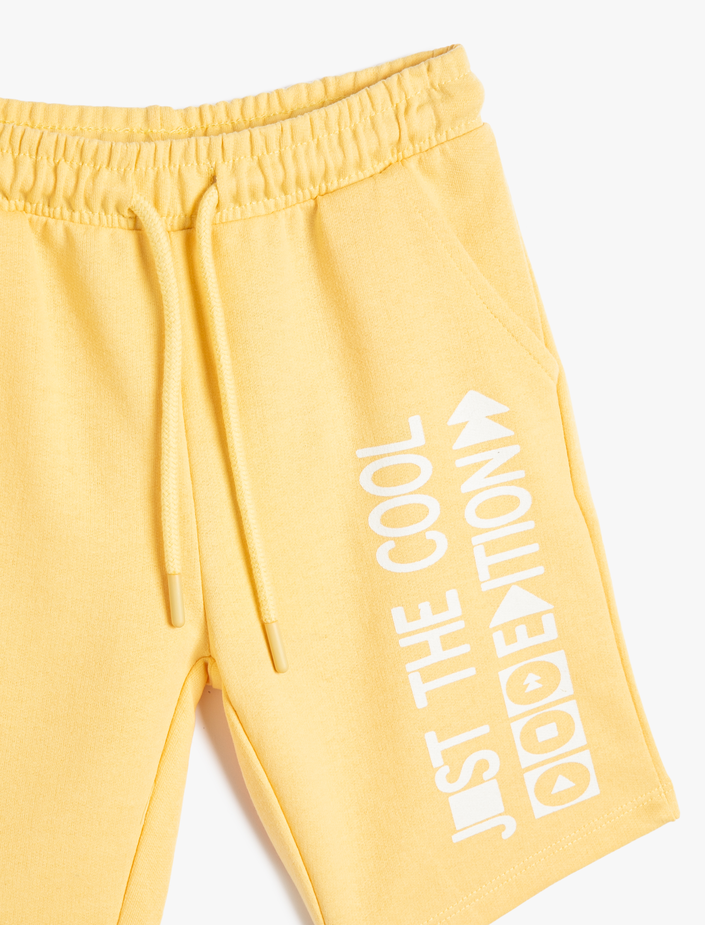  Erkek Çocuk Şort Beli Bağlamalı Cepli Baskılı Pamuklu