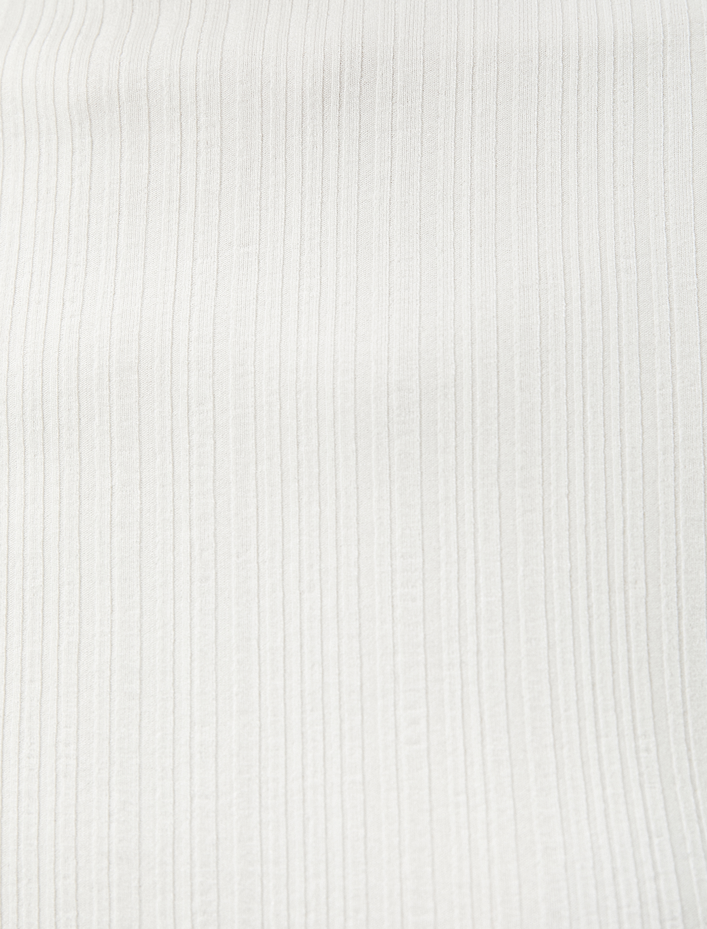   Uzun Kollu Tişört Fitilli Bisiklet Yaka Dar Kesim