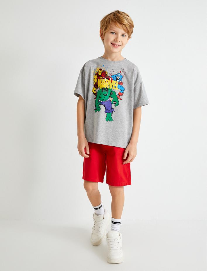 Erkek Çocuk Basic Şort Beli Bağlamalı Cepli Pamuklu