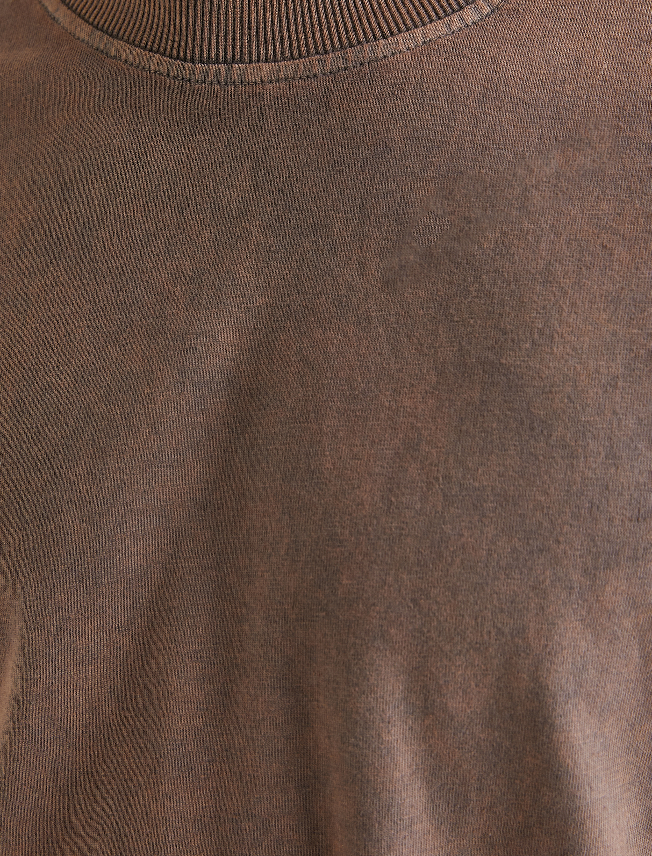   Yıkamalı Tişört Bisiklet Yaka Kısa Kollu Pamuklu