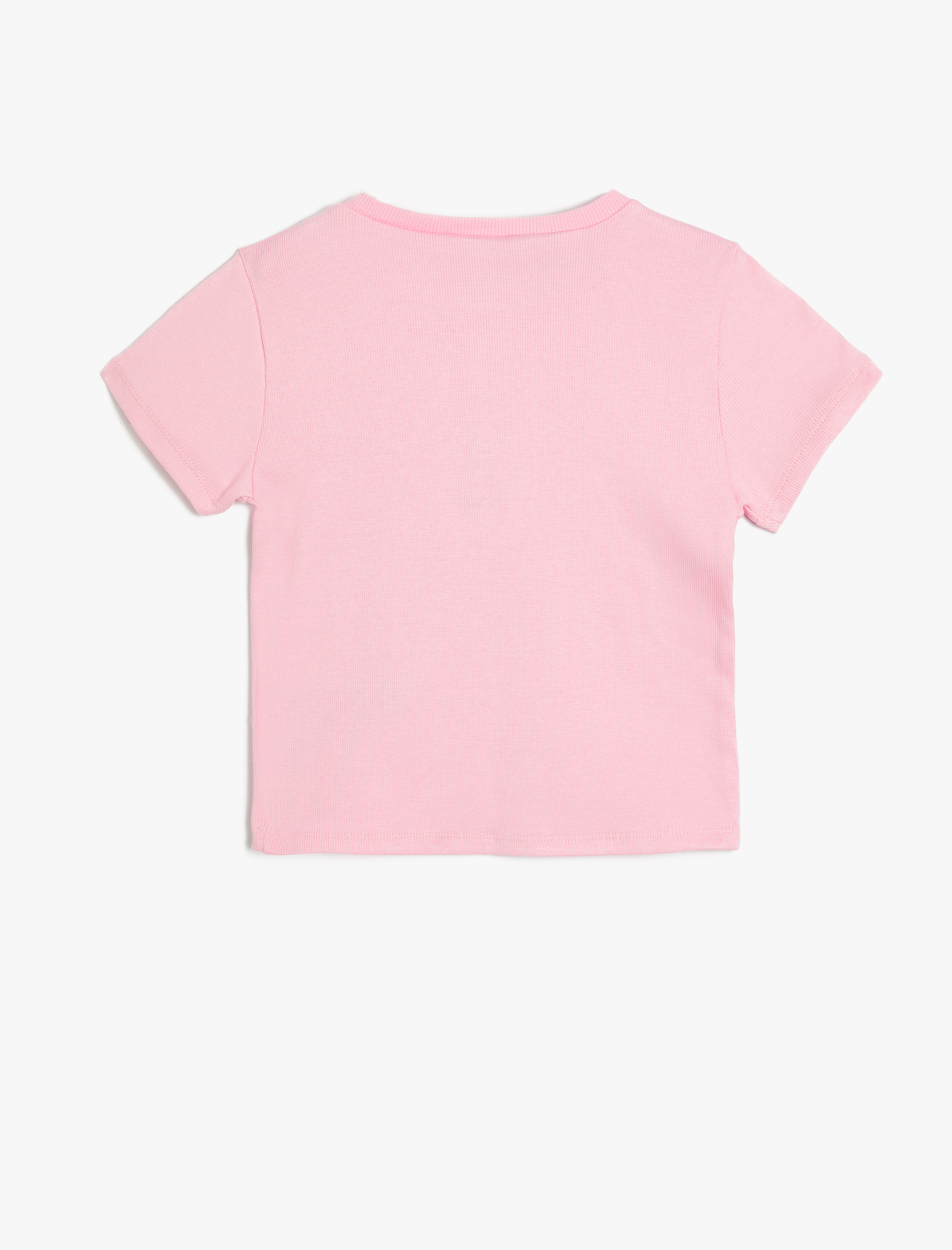  Kız Çocuk Tweety Crop Tişört Lisanslı Kısa Kollu Bisiklet Yaka Pamuklu