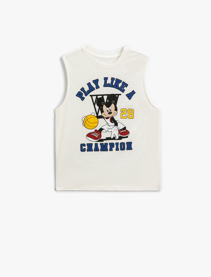  Erkek Çocuk Mickey Mouse Baskılı Lisanslı Atlet Pamuklu