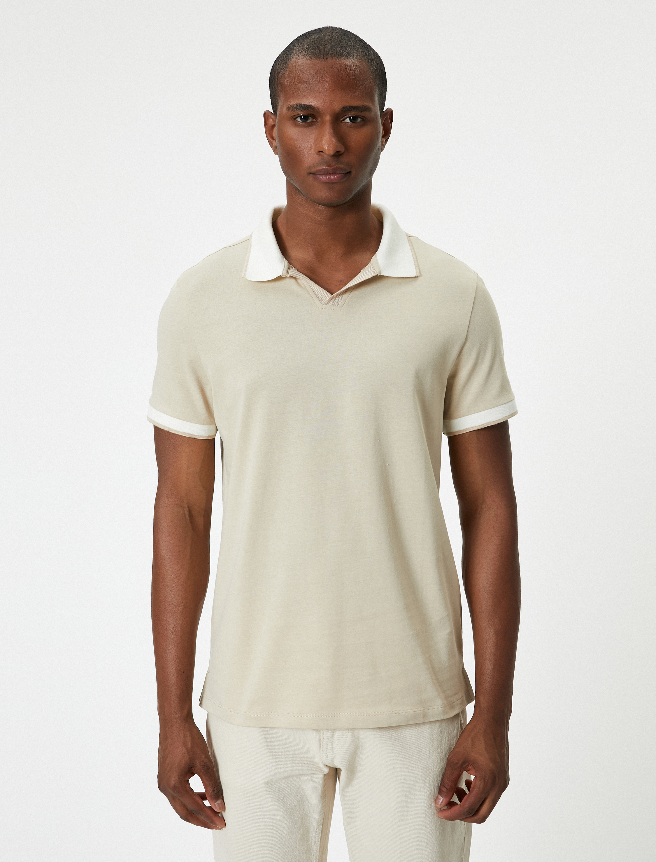   Polo Yaka Tişört Slim Fit Kısa Kollu