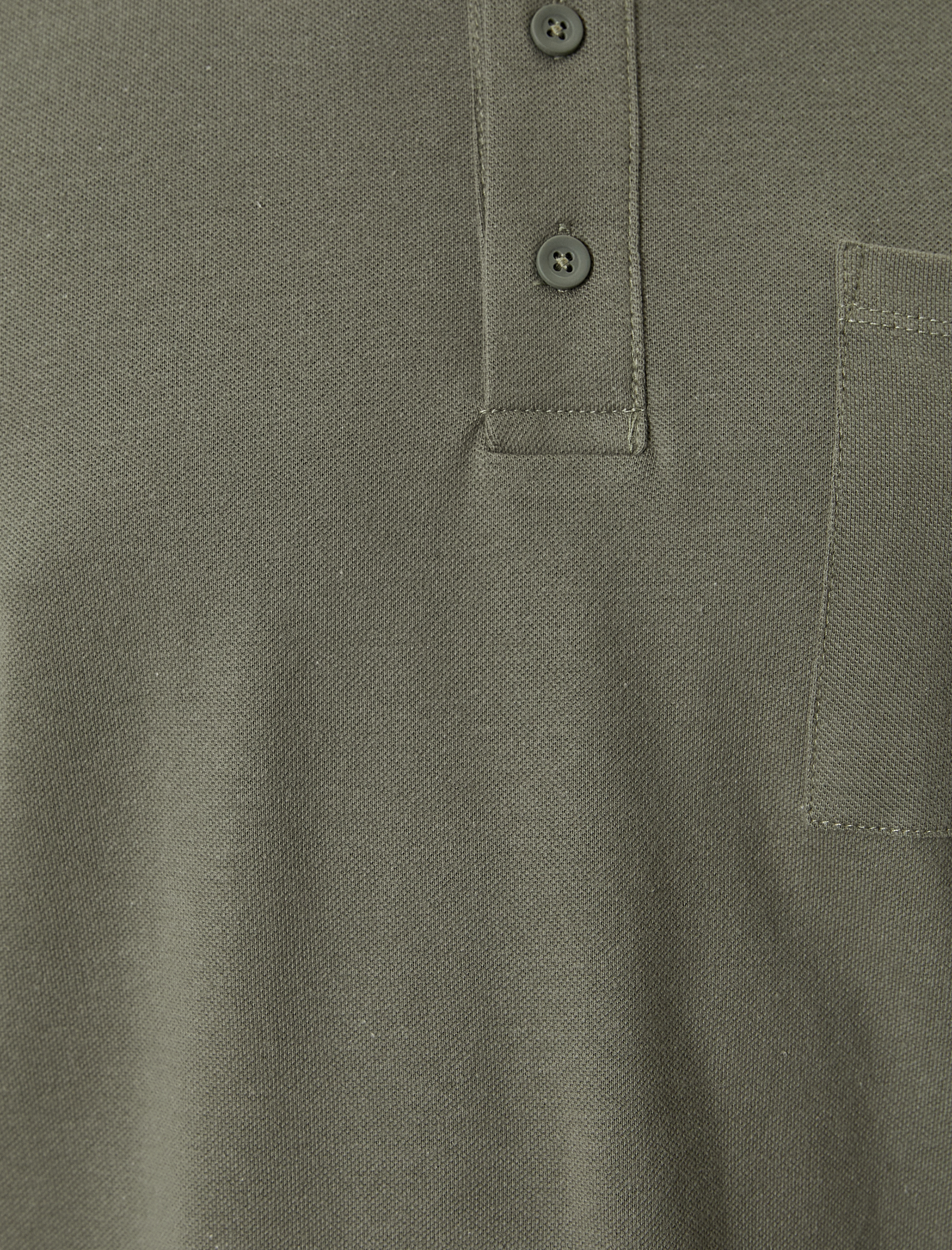   Polo Yaka Tişört Slim Fit Cep Detaylı Düğmeli