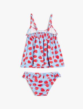 Bikini Seti Askılı Uzun Üst ve Fırfırlı Alt_1