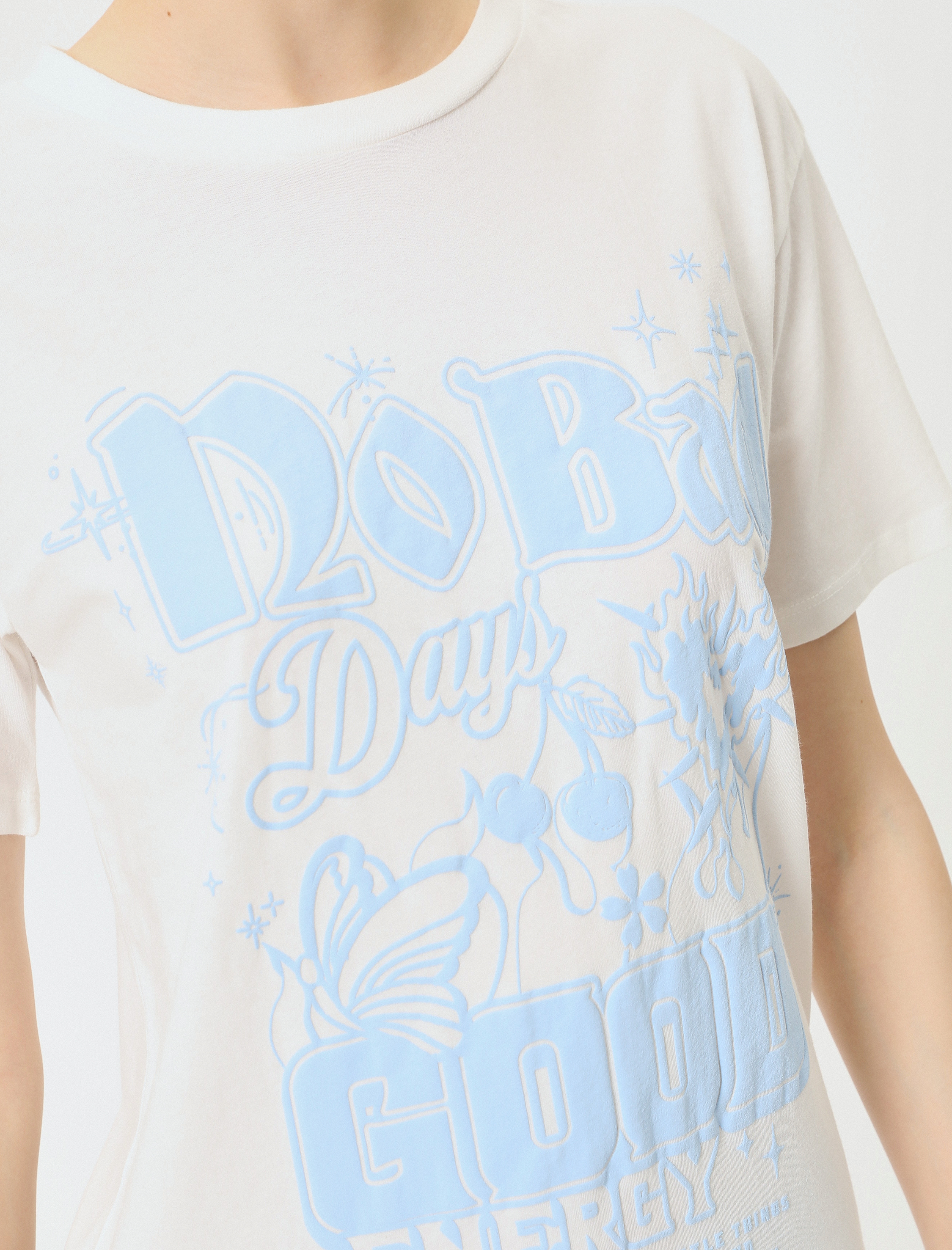   Baskılı Tişört Kısa Kollu Bisiklet Yaka Rahat Kalıp