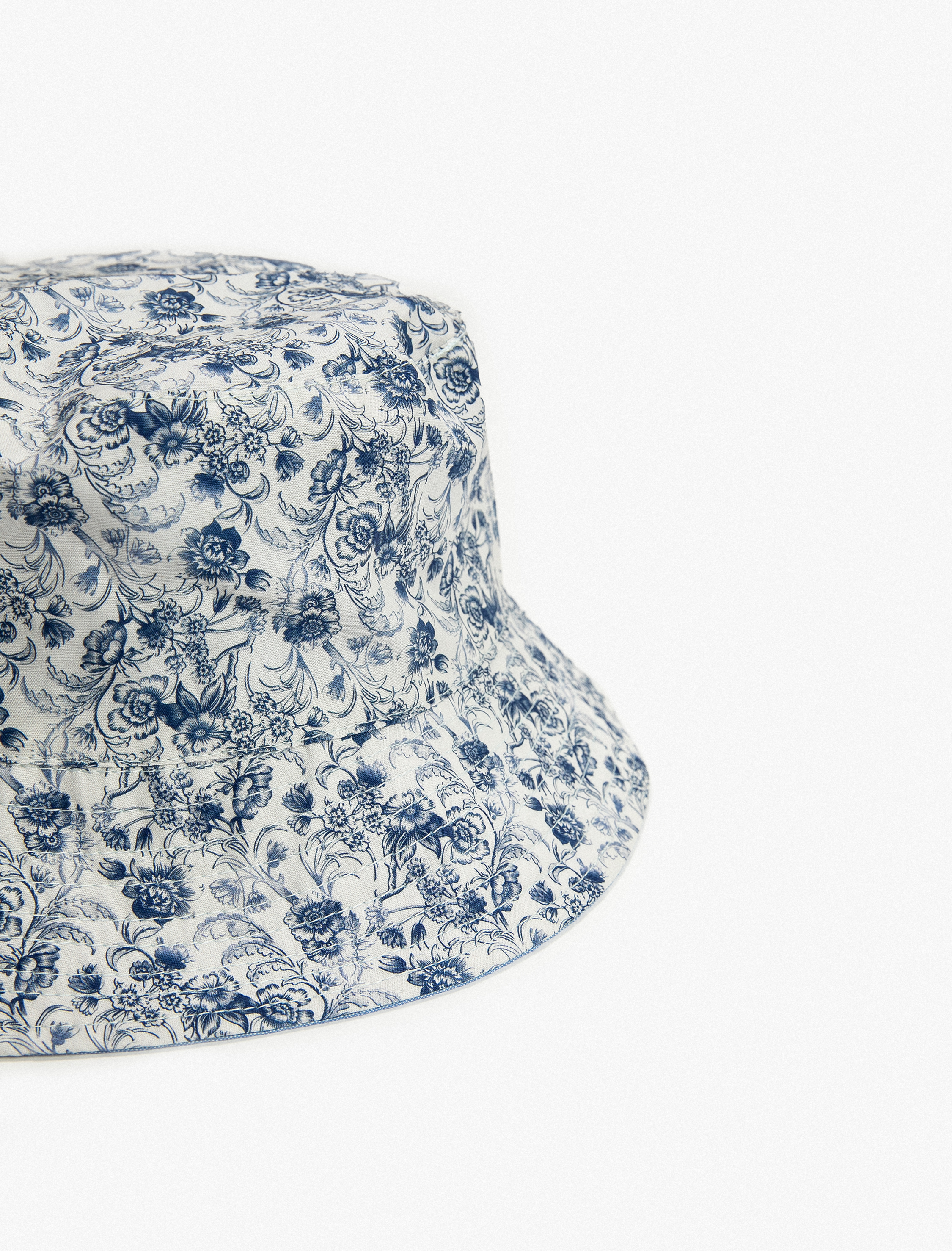  Kadın Bucket Şapka Çiçek Desenli Pamuklu