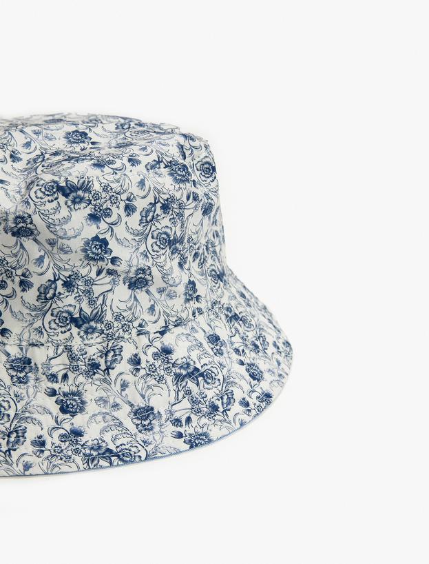 Bucket Şapka Çiçek Desenli Pamuklu_2