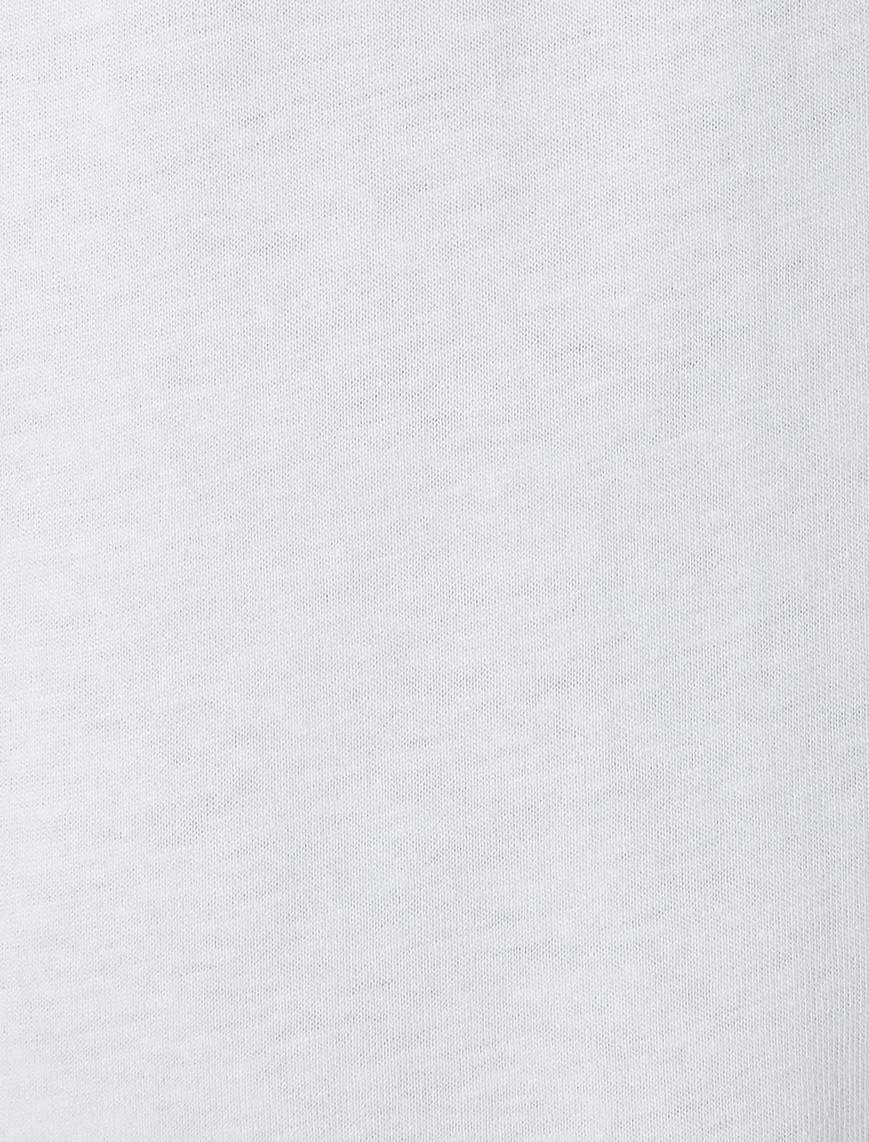   Slogan Baskılı Tişört Bisiklet Yaka Kısa Kollu