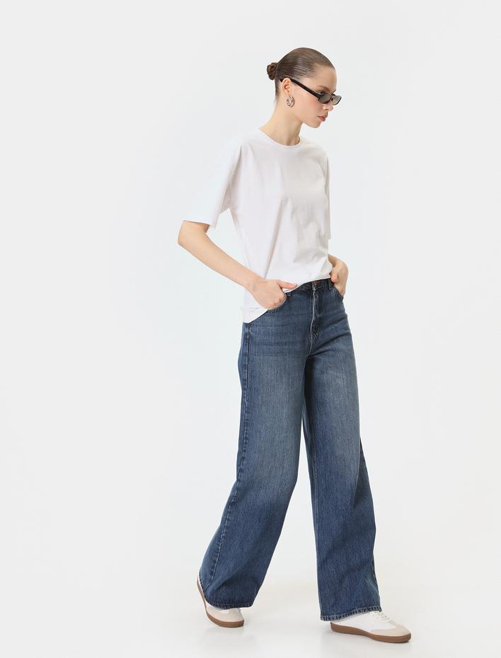  Basic Tişört Kısa Kollu Bisiklet Yaka Pamuklu