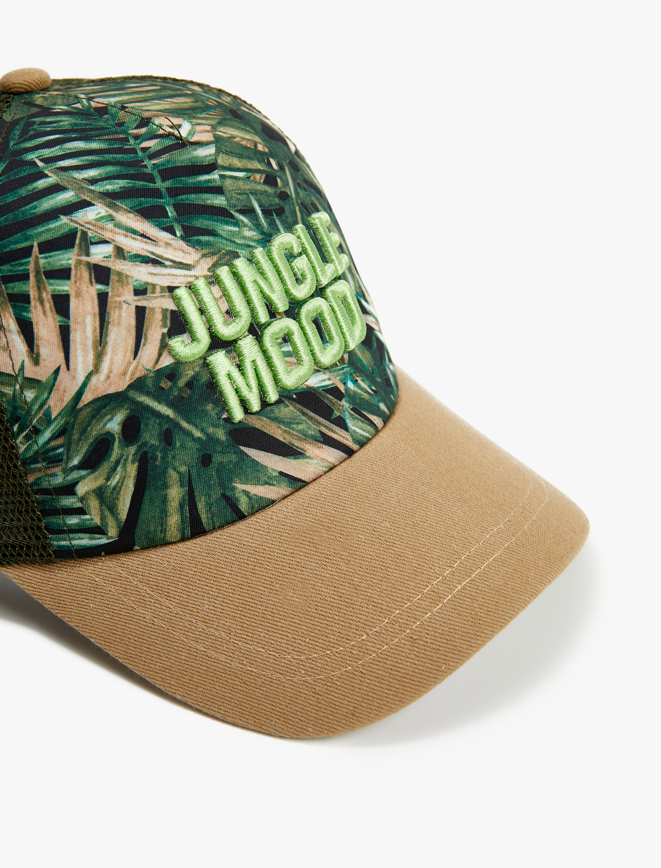 Erkek Çocuk Kep Şapka Slogan İşlemeli File Detaylı Baskılı