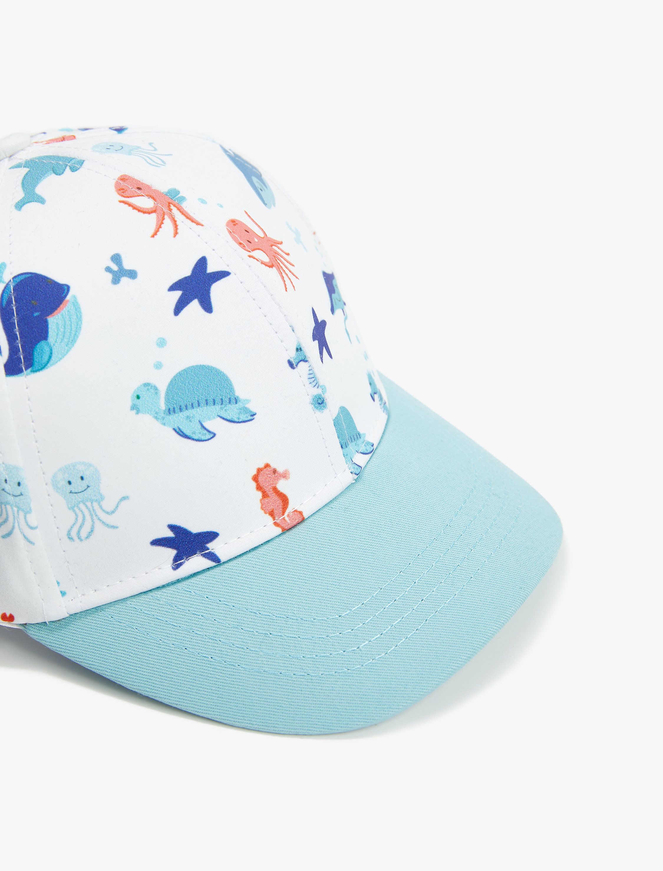 Erkek Çocuk Kep Şapka Deniz Temalı Baskı Detaylı