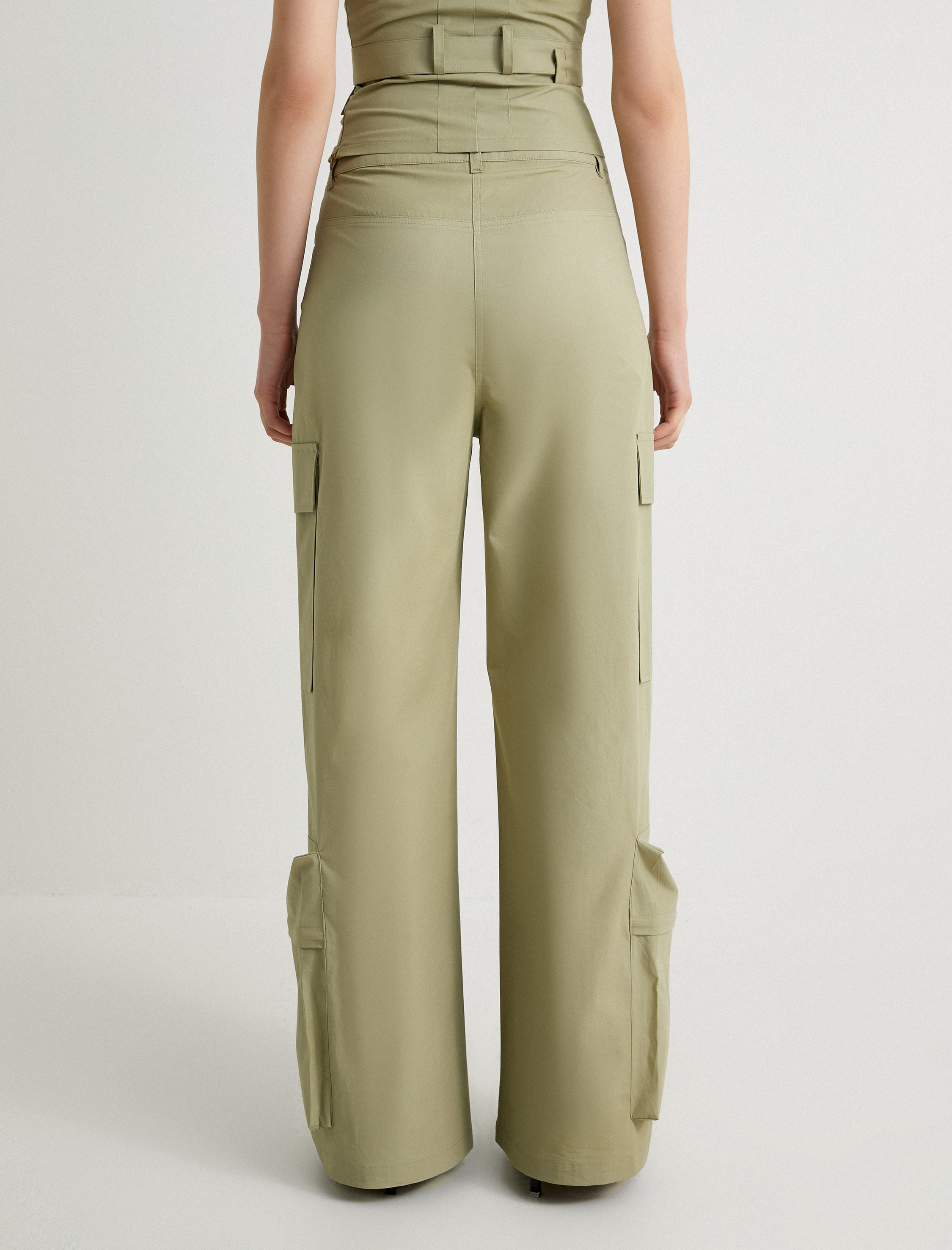   Oversize Kargo Pantolon Geniş Paça Ekstra Cep Detaylı