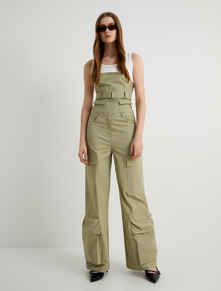  Oversize Kargo Pantolon Geniş Paça Ekstra Cep Detaylı