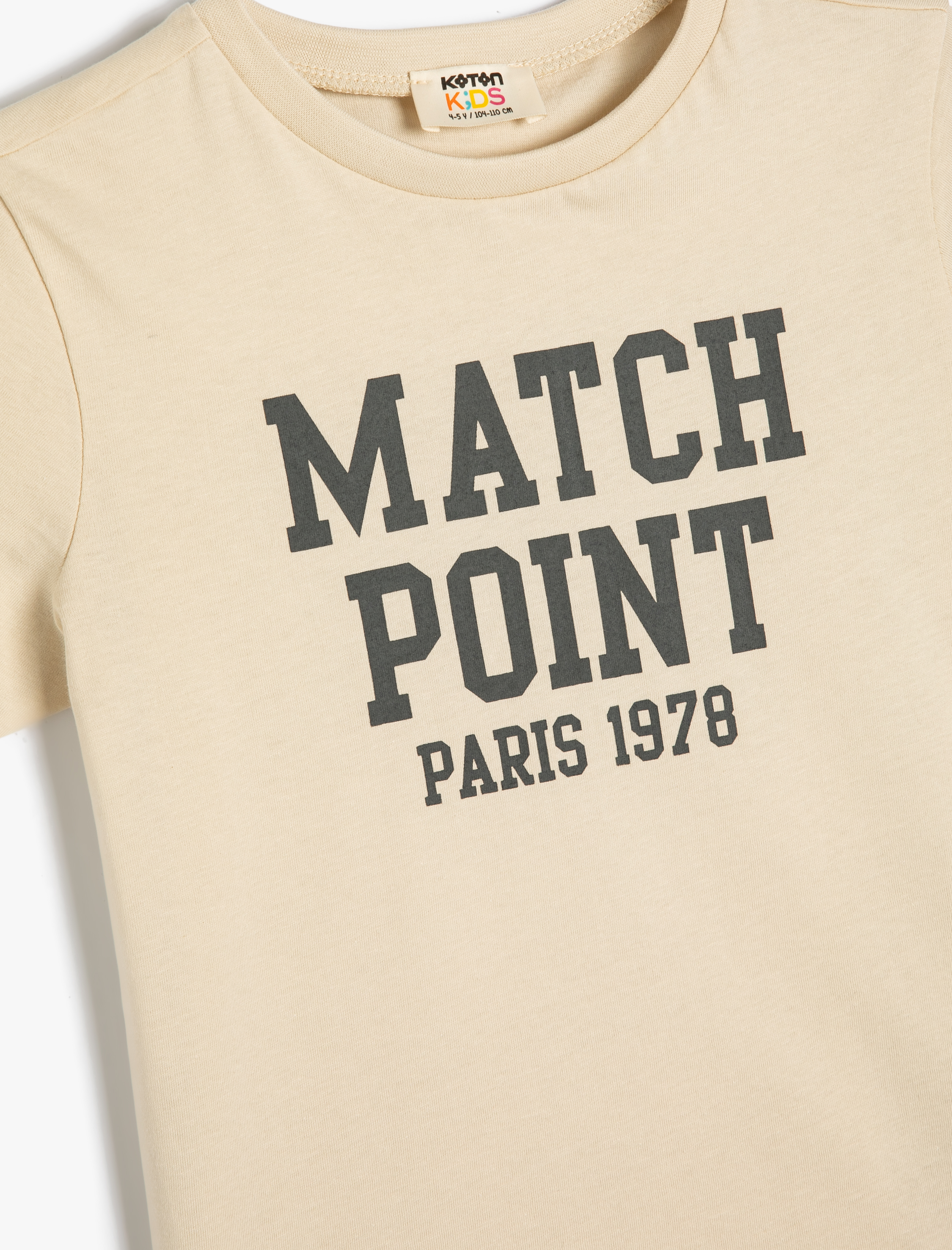  Erkek Çocuk Tişört Slogan Baskılı Kısa Kollu Bisiklet Yaka Pamuklu