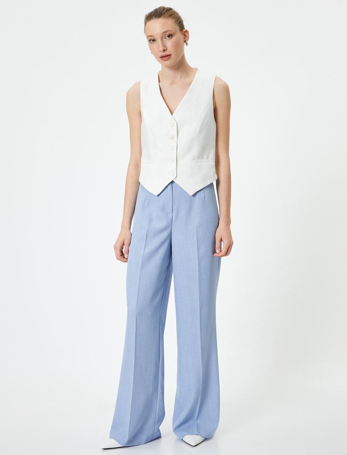  Bol Paça Palazzo Pantolon Yüksek Bel