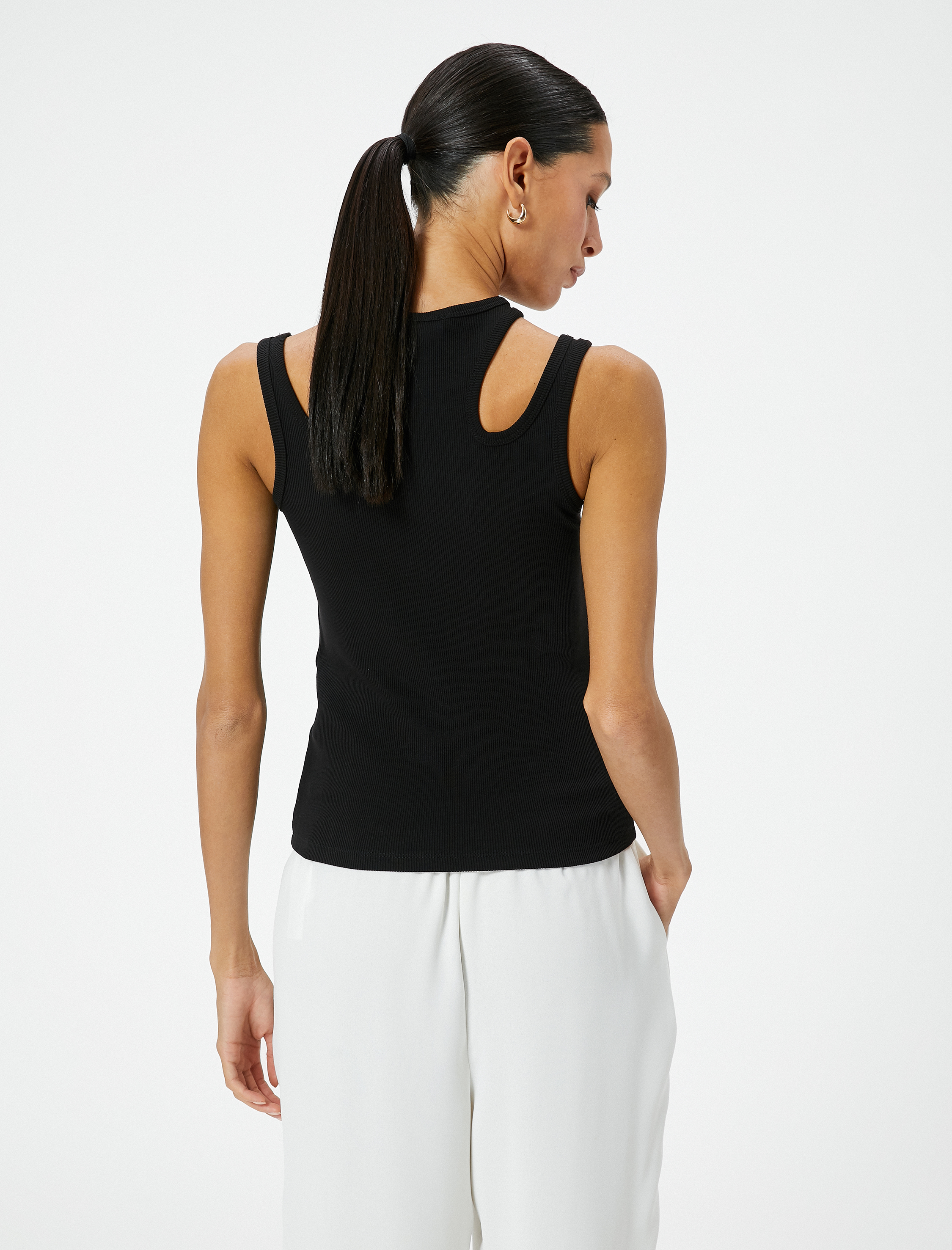   Fitilli Atlet Pencere Detaylı Fitilli Pamuklu Standart Kesim