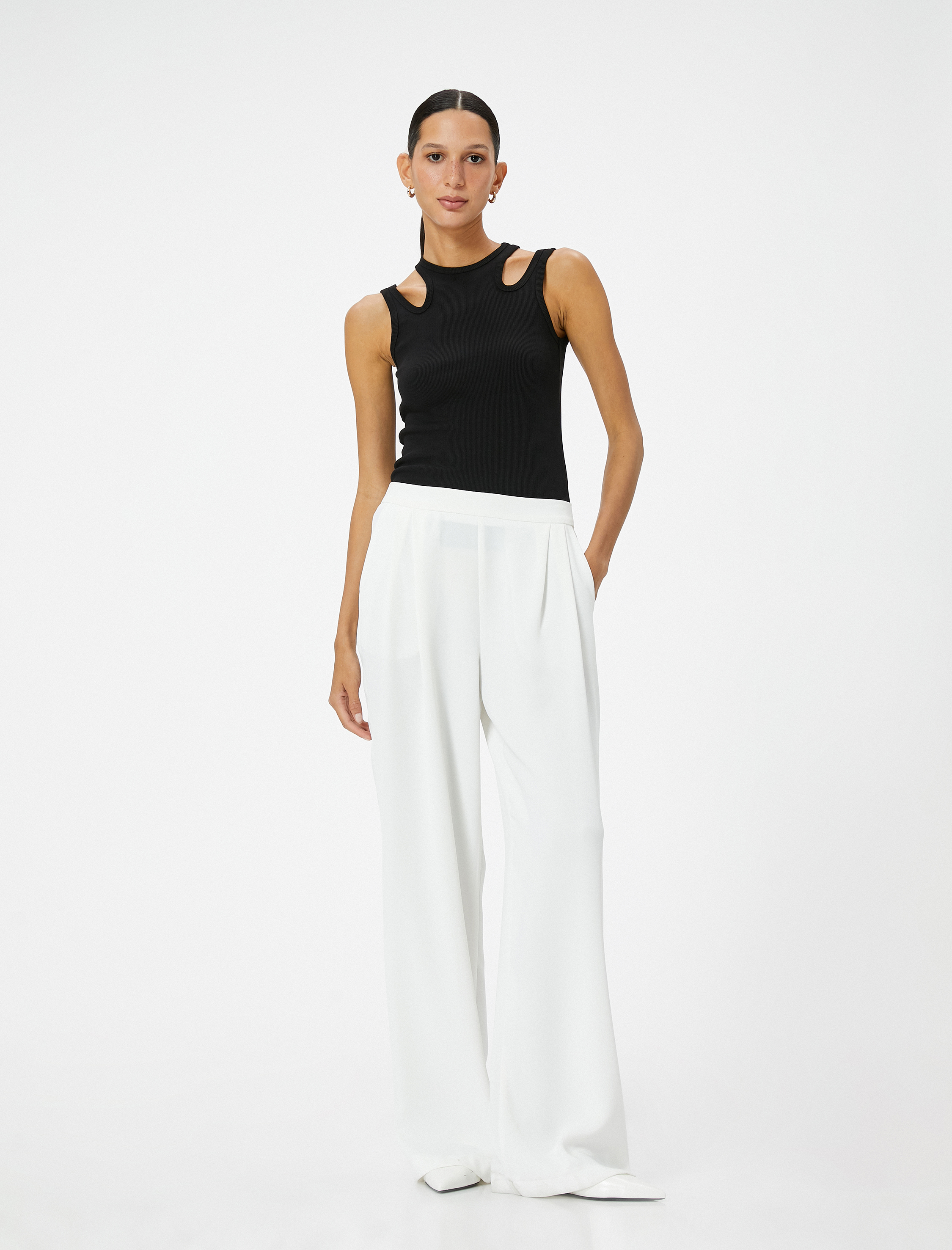   Fitilli Atlet Pencere Detaylı Fitilli Pamuklu Standart Kesim