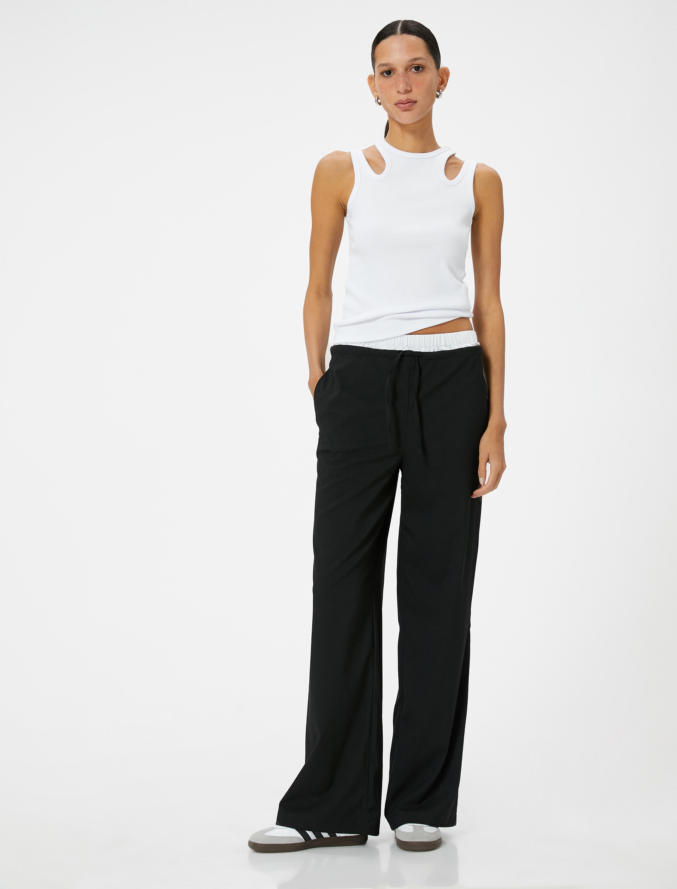   Fitilli Atlet Pencere Detaylı Fitilli Pamuklu Standart Kesim