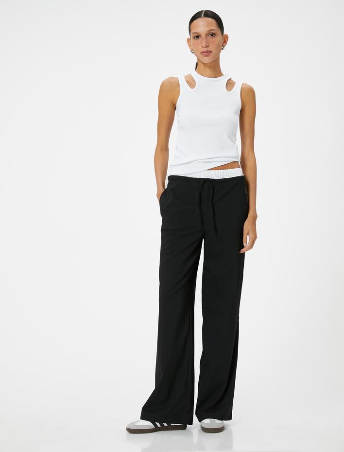  Fitilli Atlet Pencere Detaylı Fitilli Pamuklu Standart Kesim