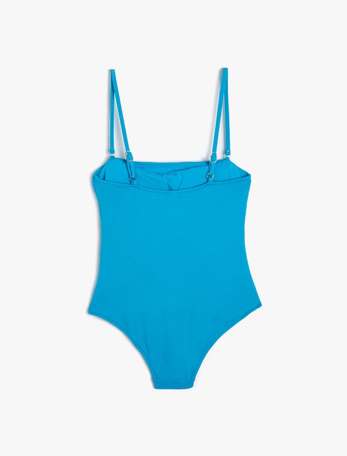  Straplez Mayo Çıkarılabilir Askılı Kaplı Dokulu