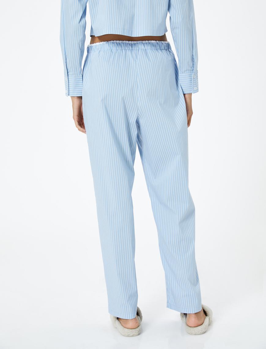   Pijama Altı Beli Lastikli Etiket Detaylı Rahat Kesim