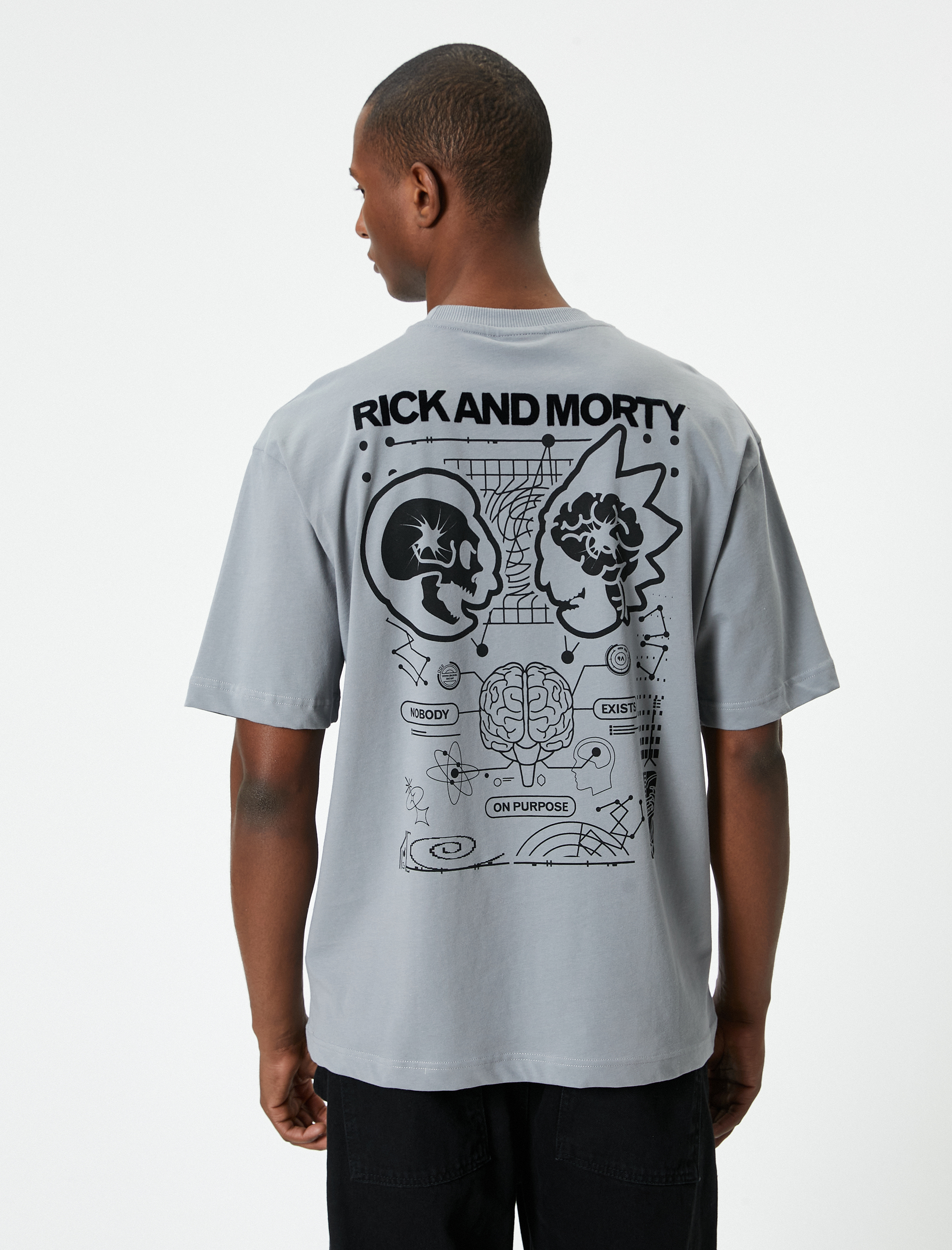   Rick and Morty Oversize Tişört Lisanslı Baskılı