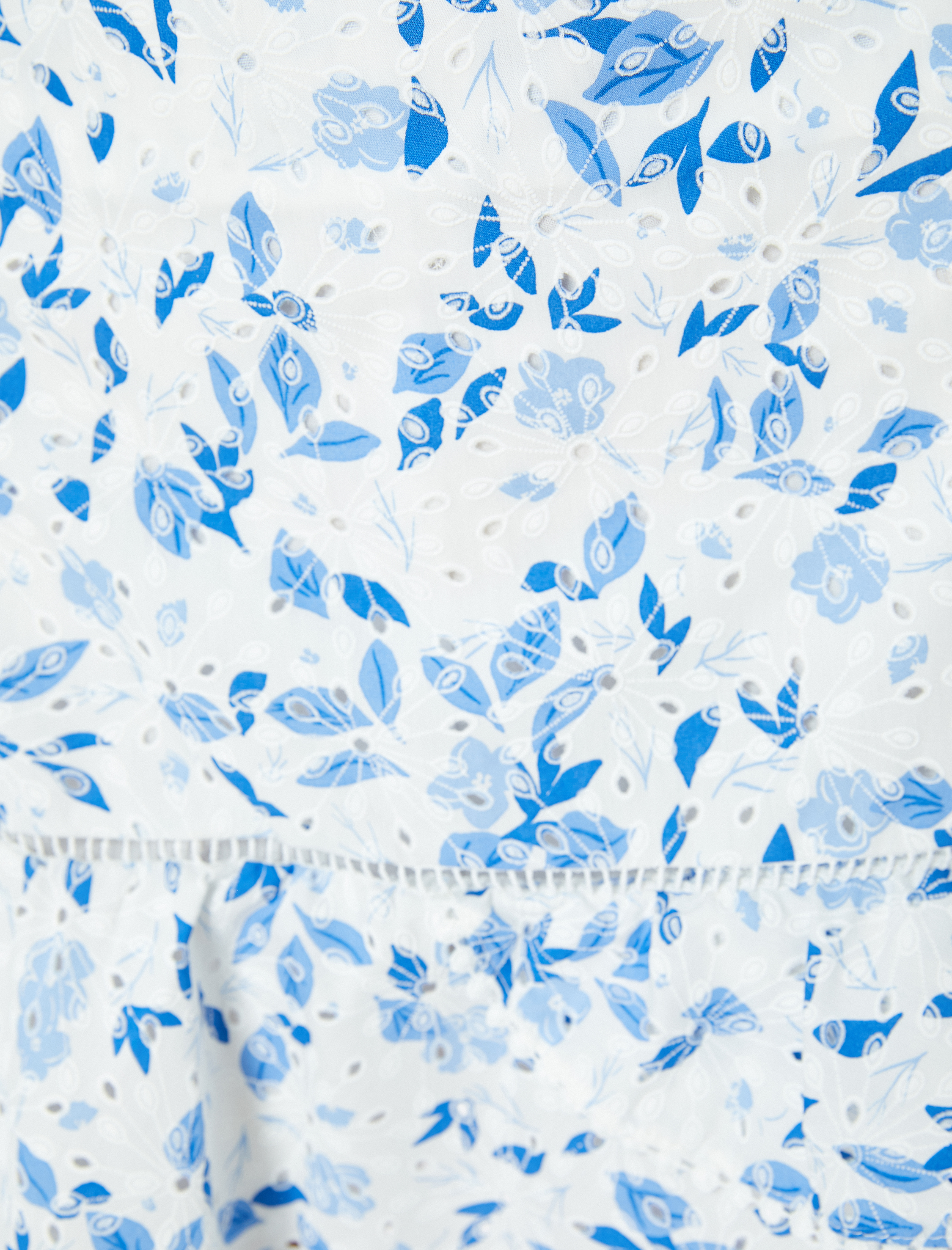   Çiçekli Mini Fisto Etek Volanlı Pamuklu