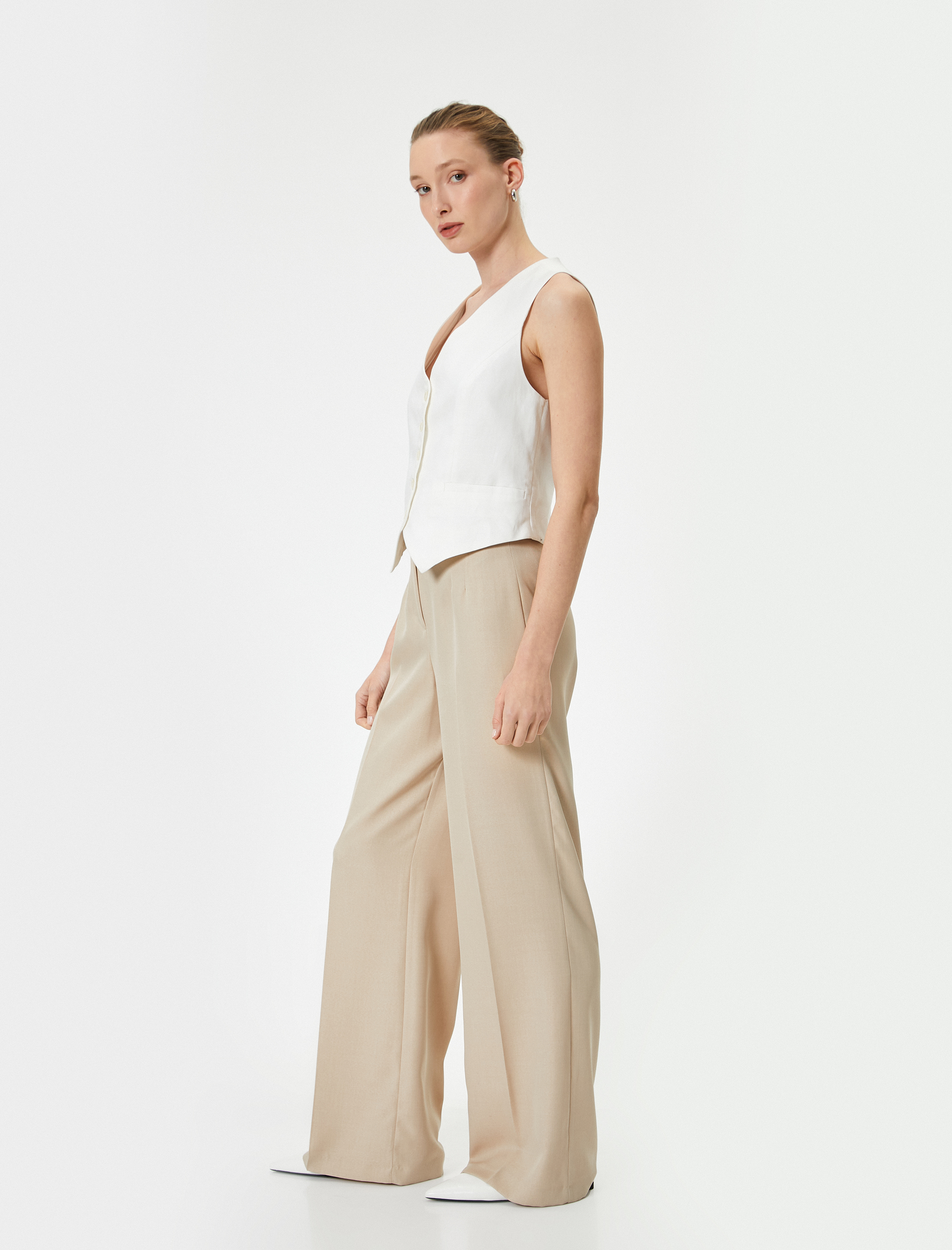   Bol Paça Palazzo Pantolon Yüksek Bel