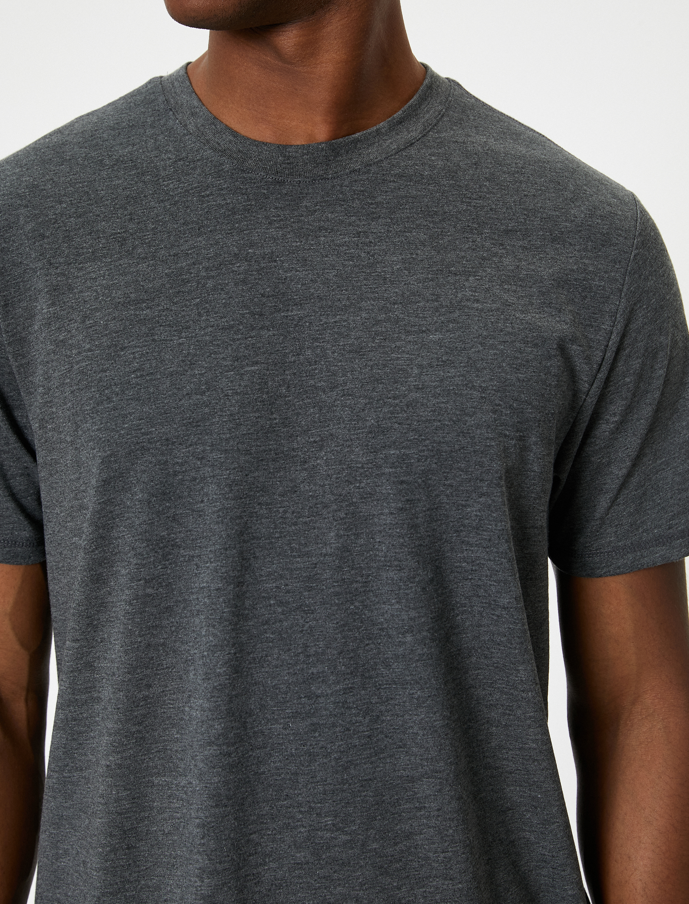   Basic Tişört Kısa Kollu Bisiklet Yaka