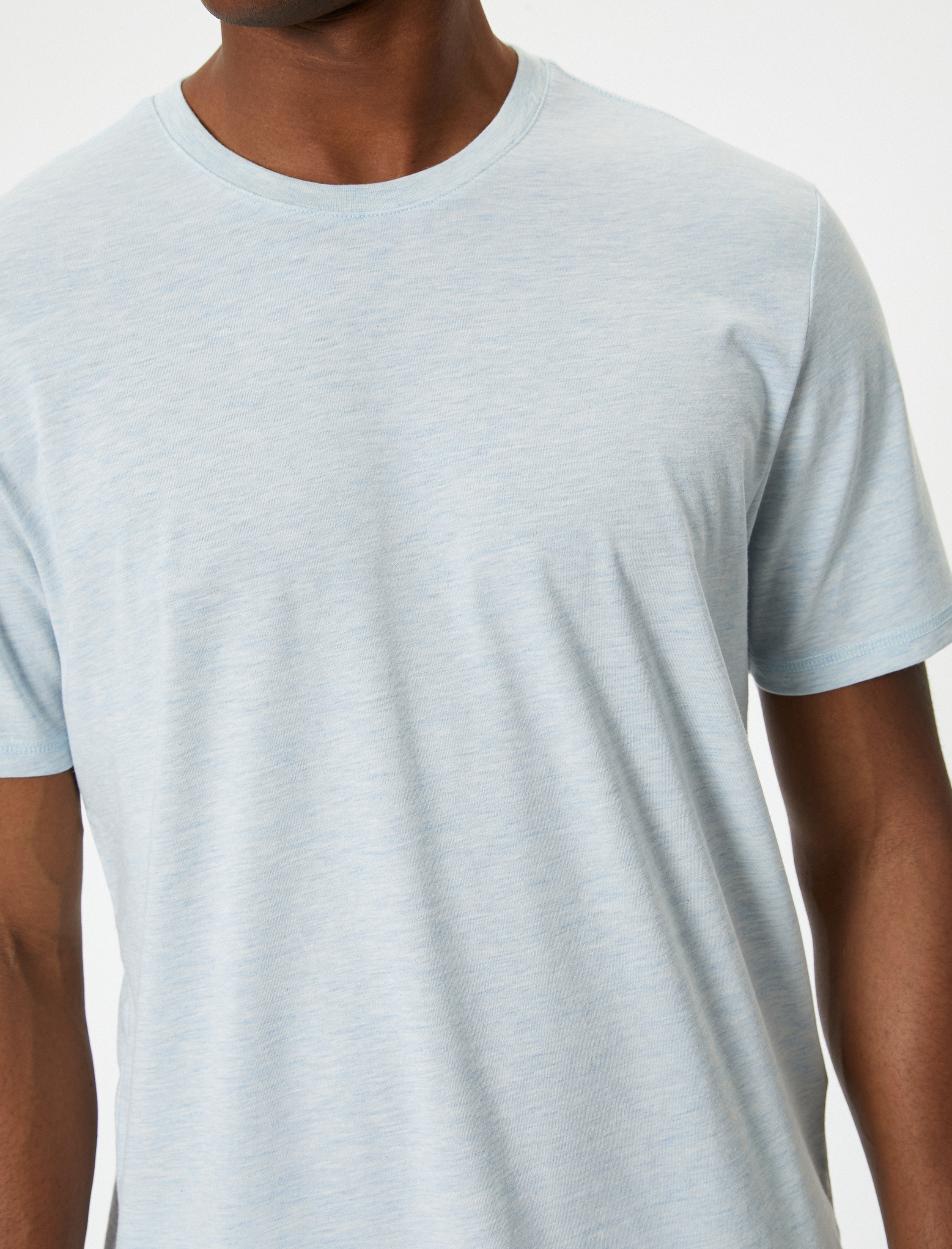   Basic Tişört Kısa Kollu Bisiklet Yaka