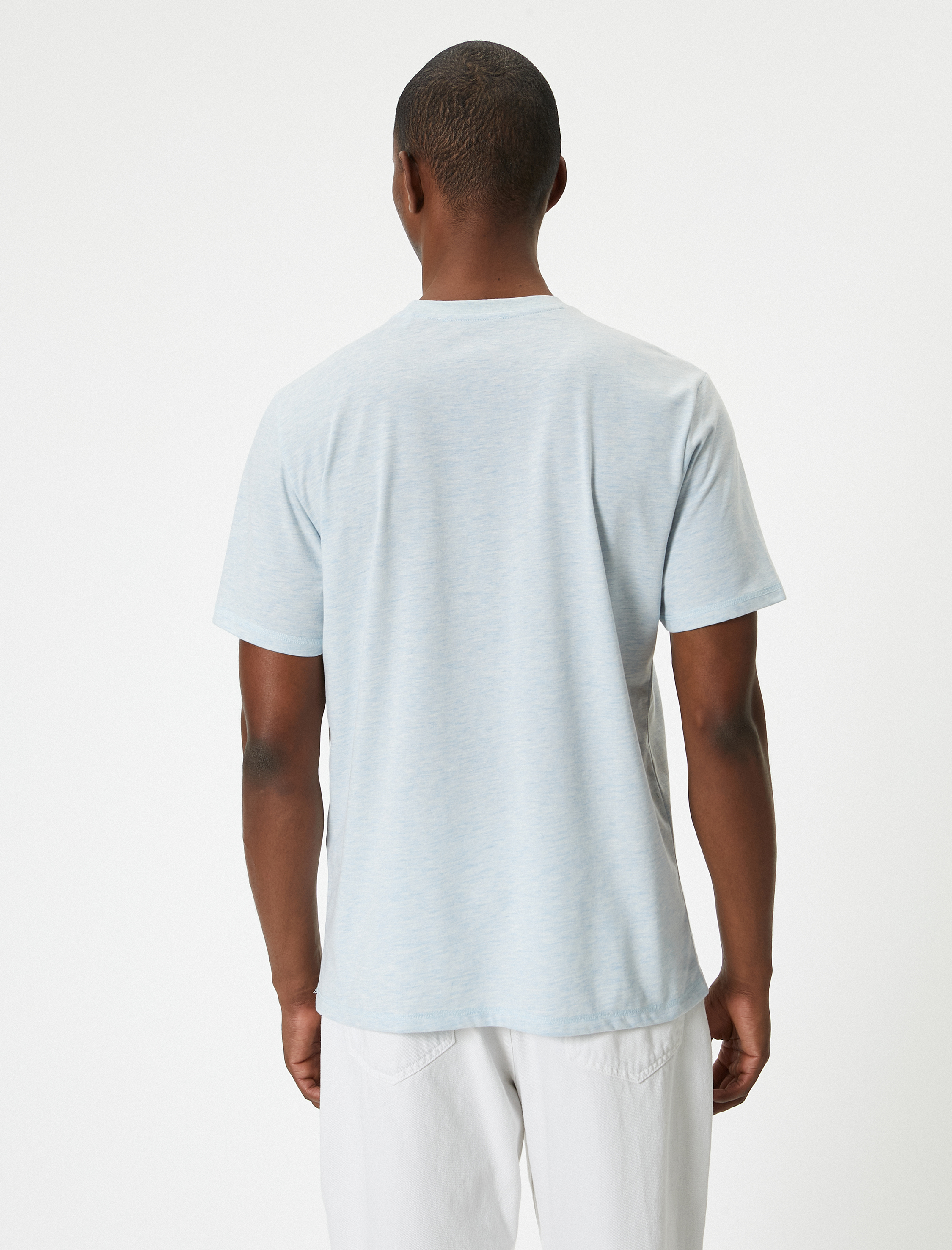   Basic Tişört Kısa Kollu Bisiklet Yaka