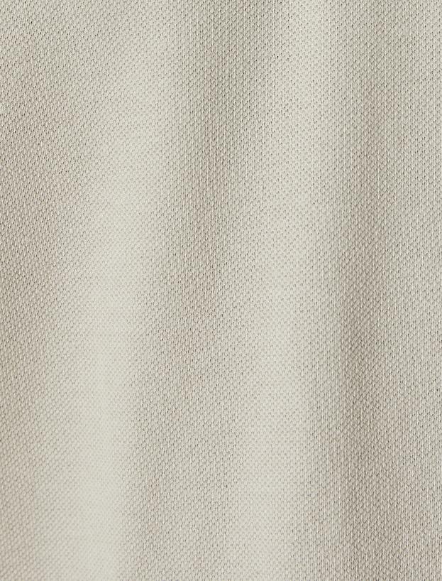 Polo Yaka Tişört Slim Fit Cep Detaylı Düğmeli_5