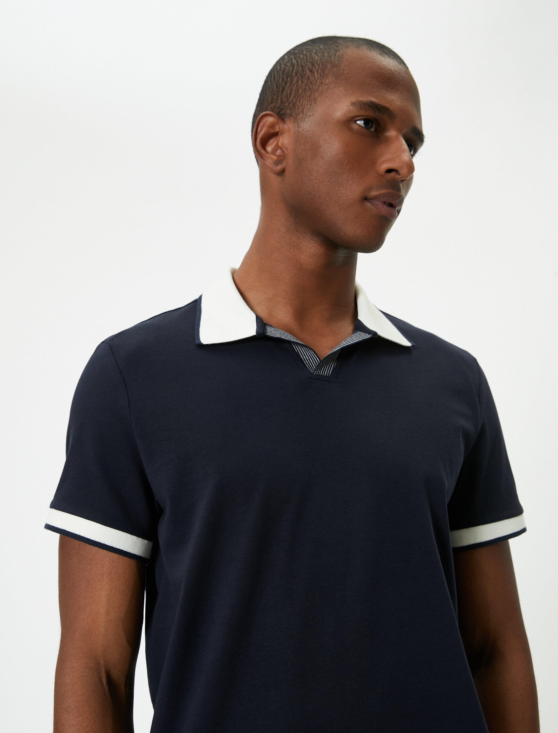   Polo Yaka Tişört Slim Fit Kısa Kollu