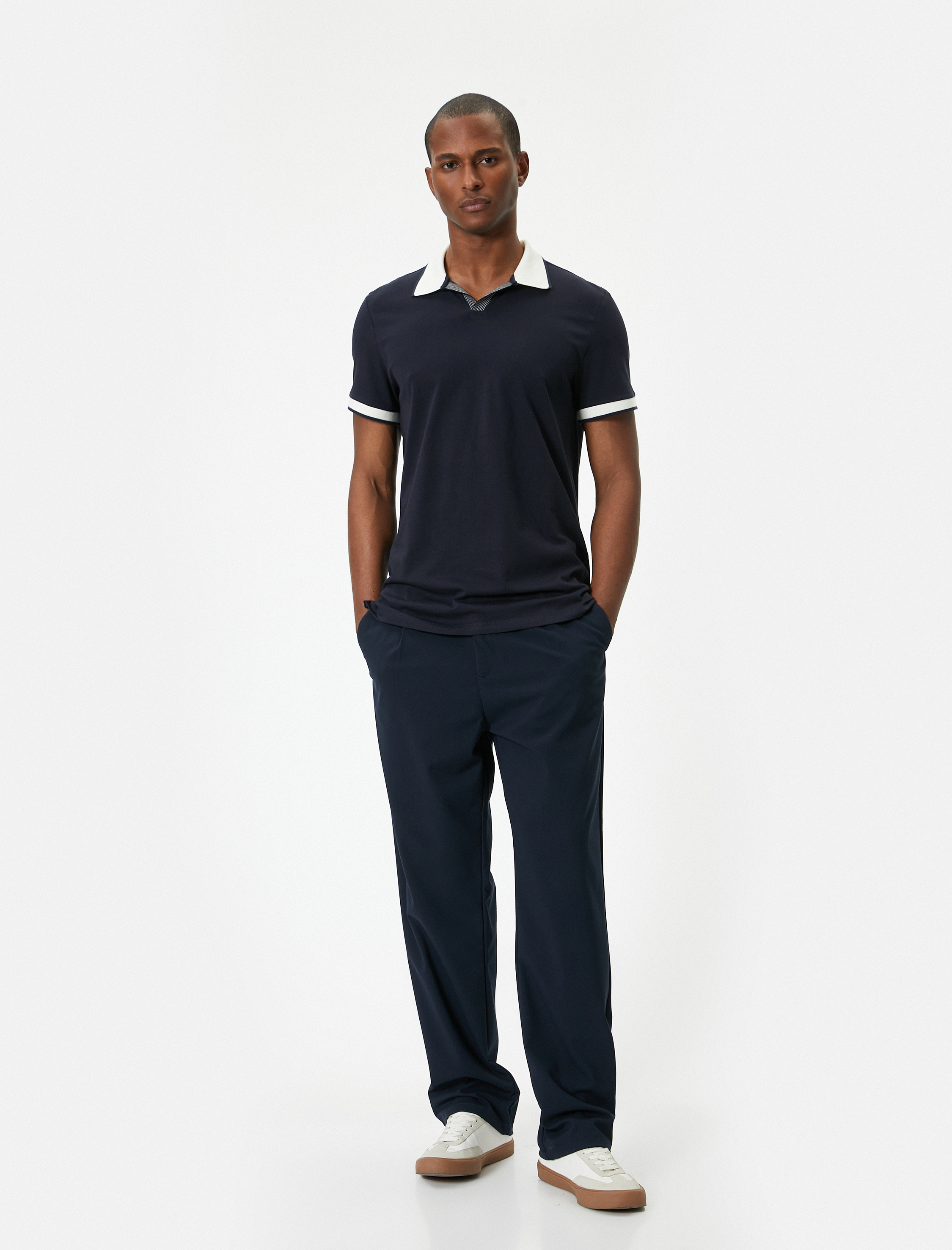   Polo Yaka Tişört Slim Fit Kısa Kollu