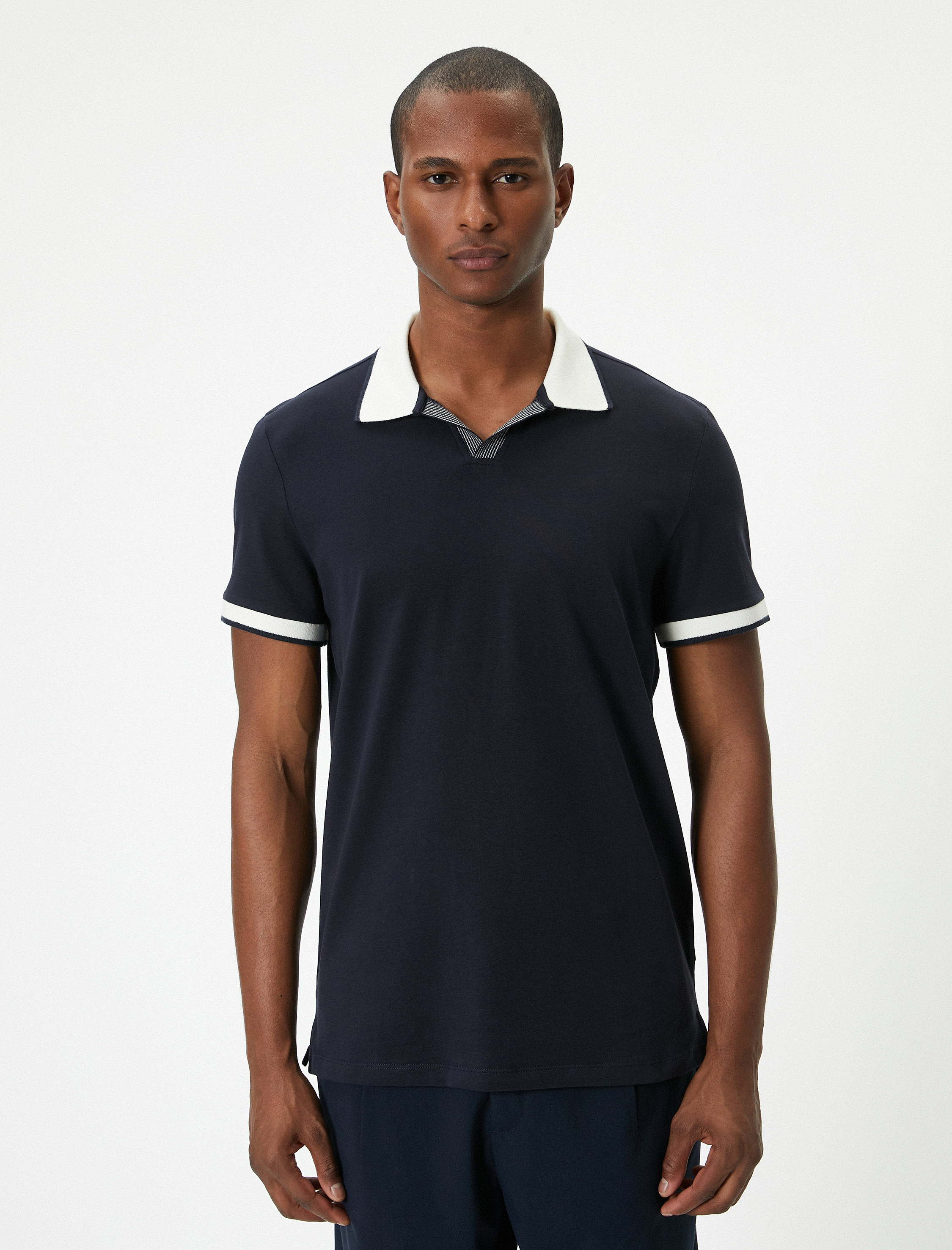   Polo Yaka Tişört Slim Fit Kısa Kollu
