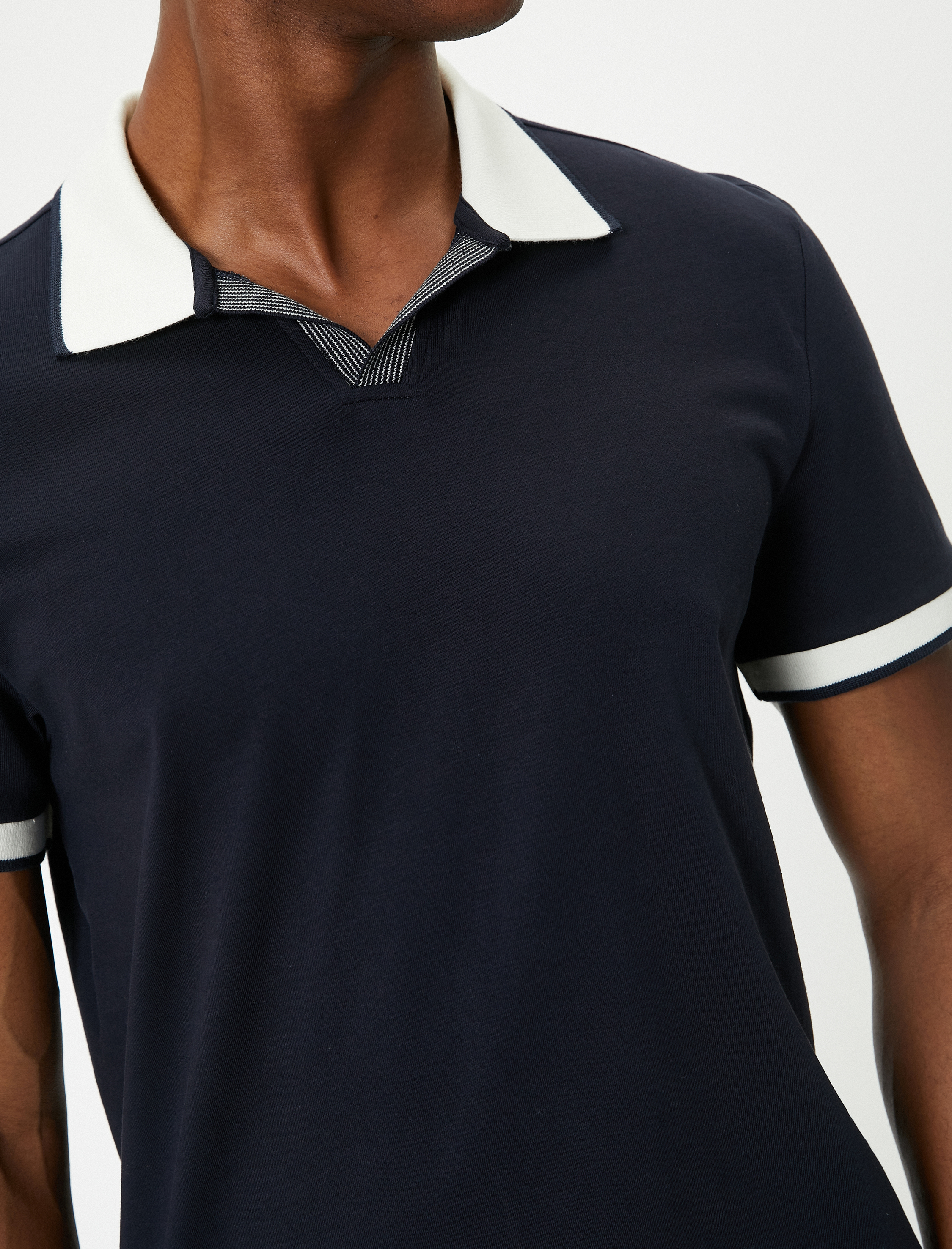   Polo Yaka Tişört Slim Fit Kısa Kollu