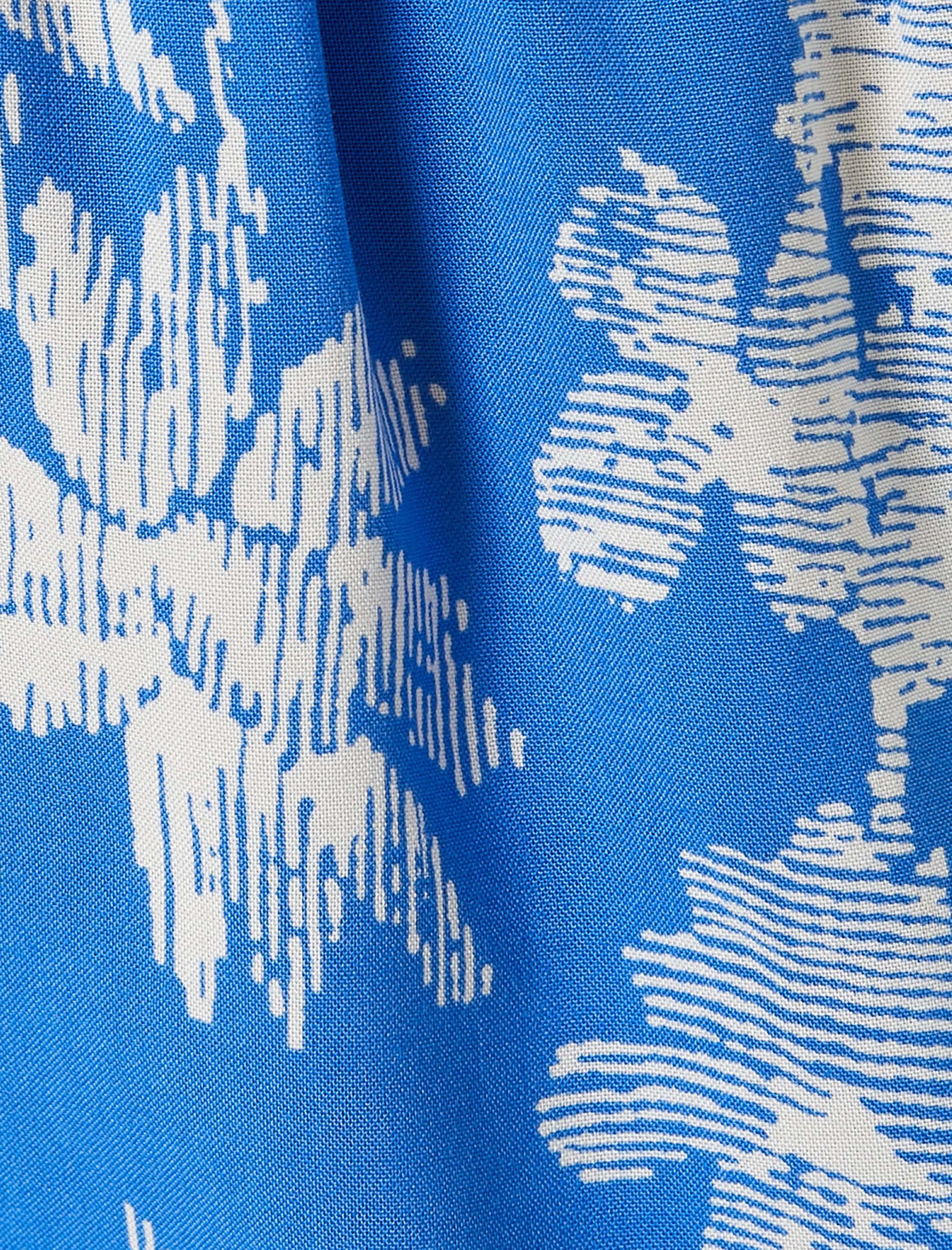   Çiçekli Şort Viskon Beli Lastikli Cep Detaylı