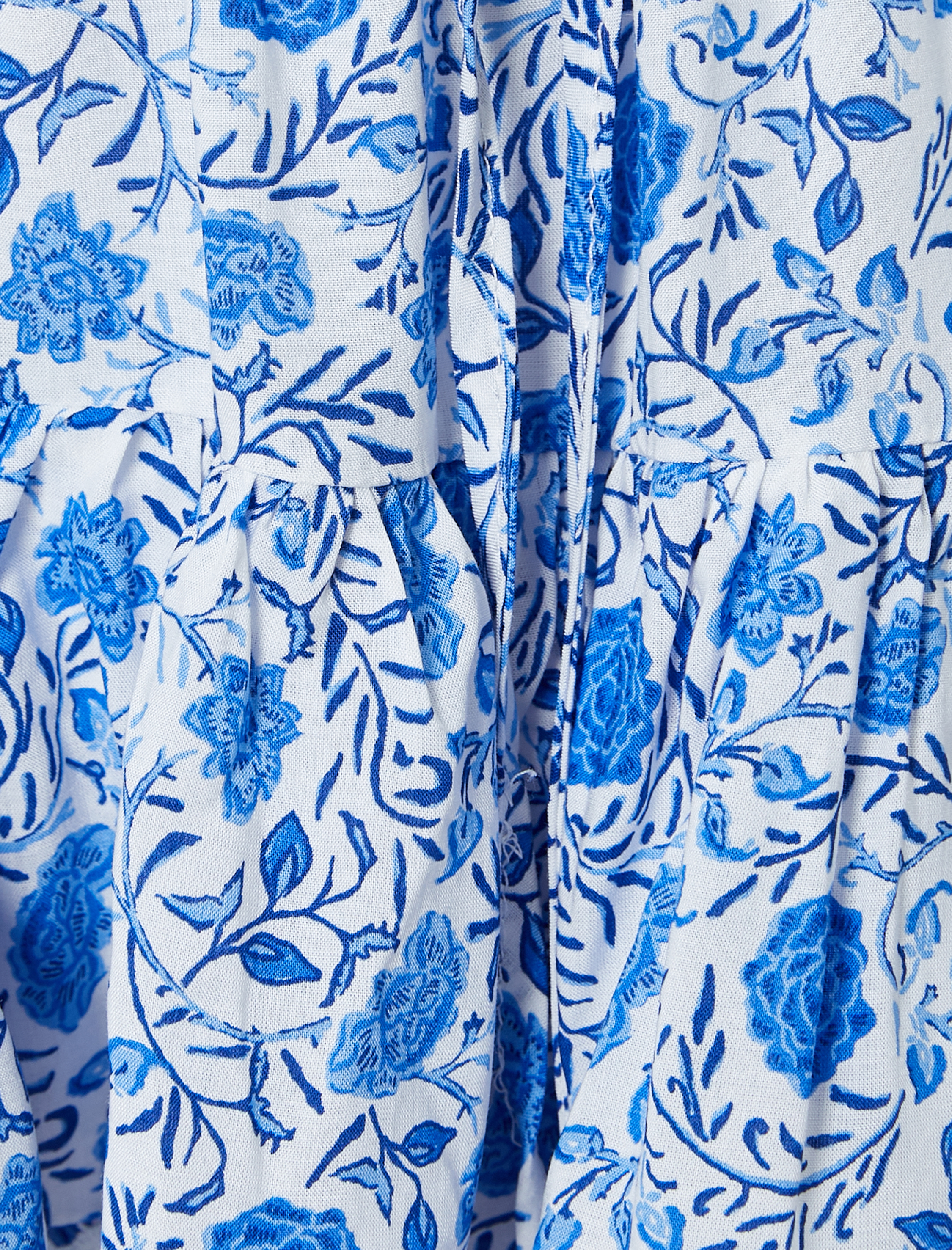   Çiçekli Mini Etek Volanlı Viskon Beli Lastikli Astarlı